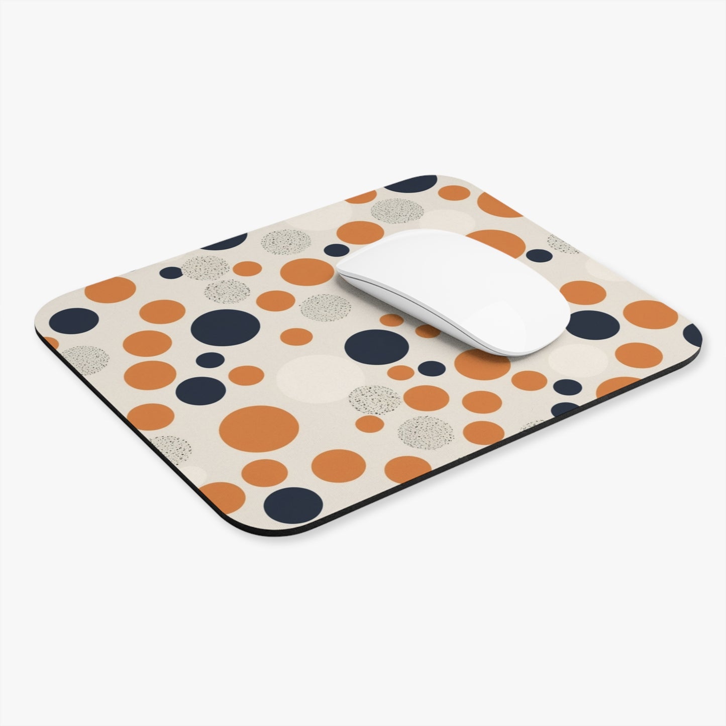 Orange Polka Dot Mouse Pad