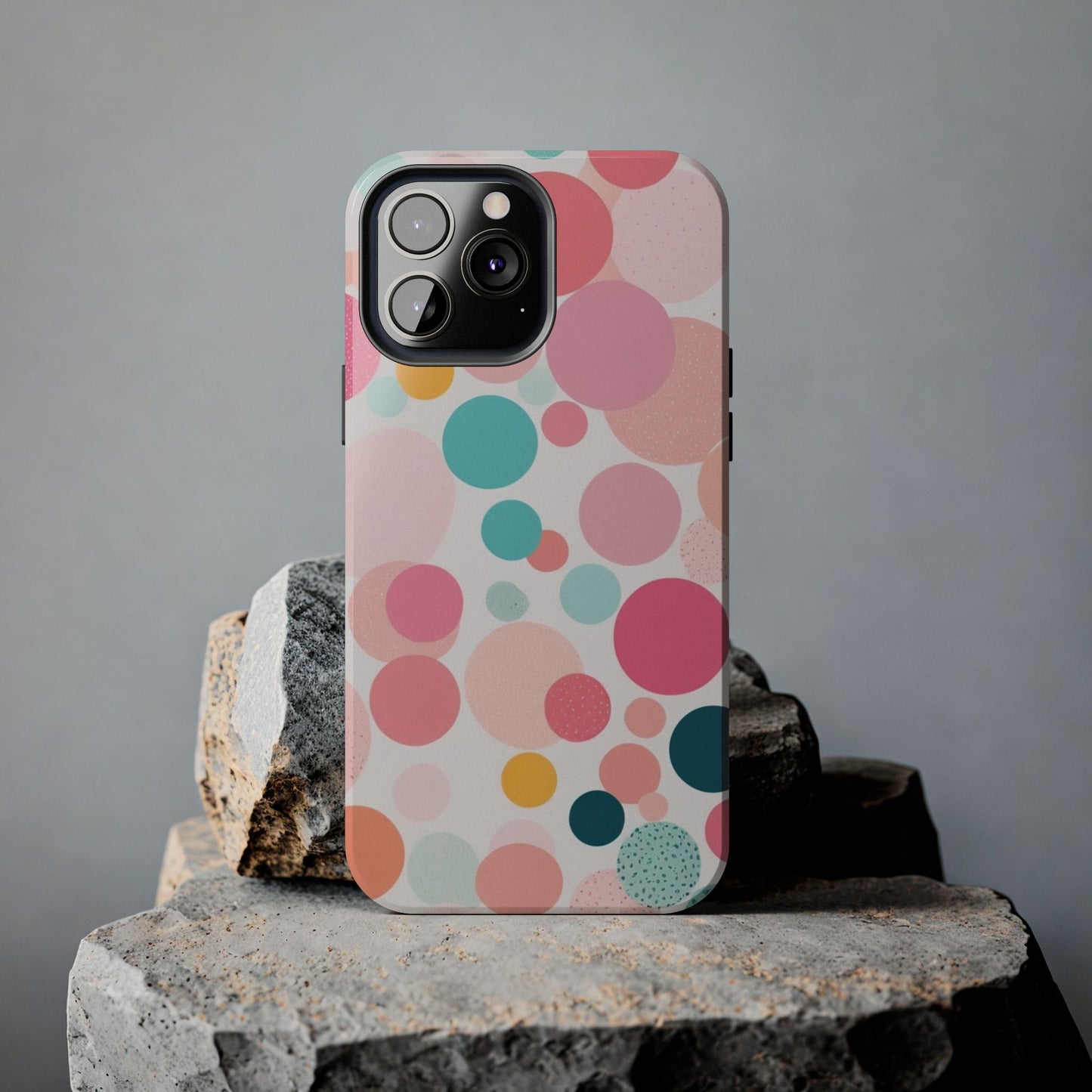 Pink Polka Dot Phone Case for iPhone 16 15 14 13 12 11 X 8 7 Samsung Galaxy S24 S23 S22 S21