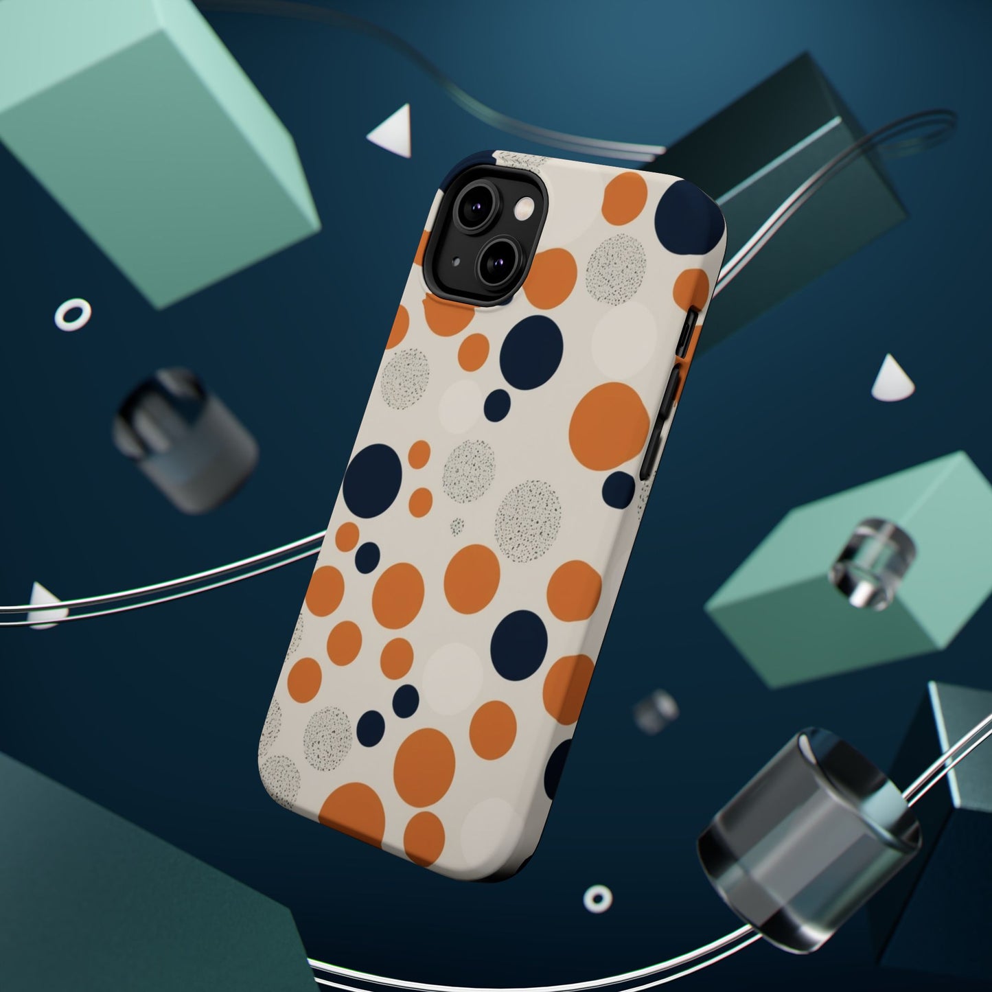 Orange Polka Dot Magnetic Phone Case