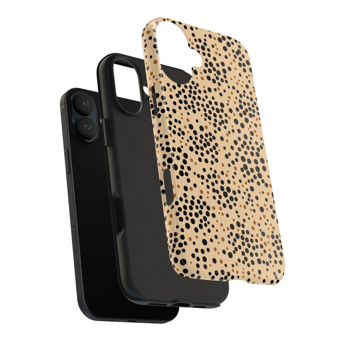 Tan and Black Dot Tough Phone Case