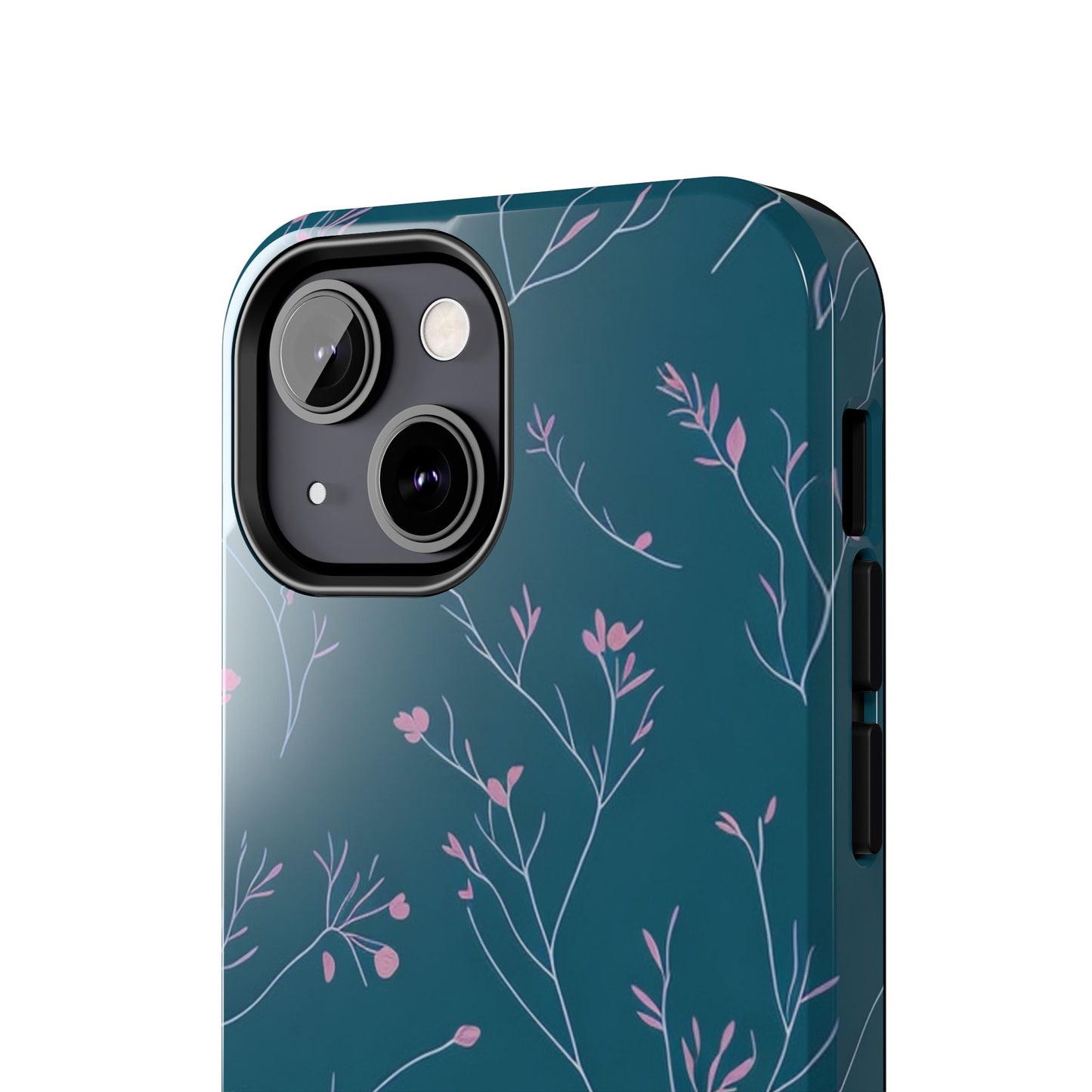 Teal Floral Tough Phone Case