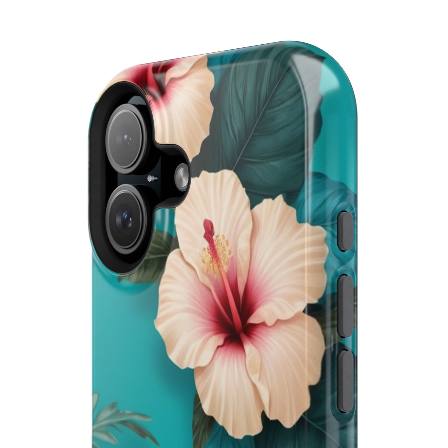 Tropical Floral Magnetic Tough Phone Case for iPhone 16 15 14 13