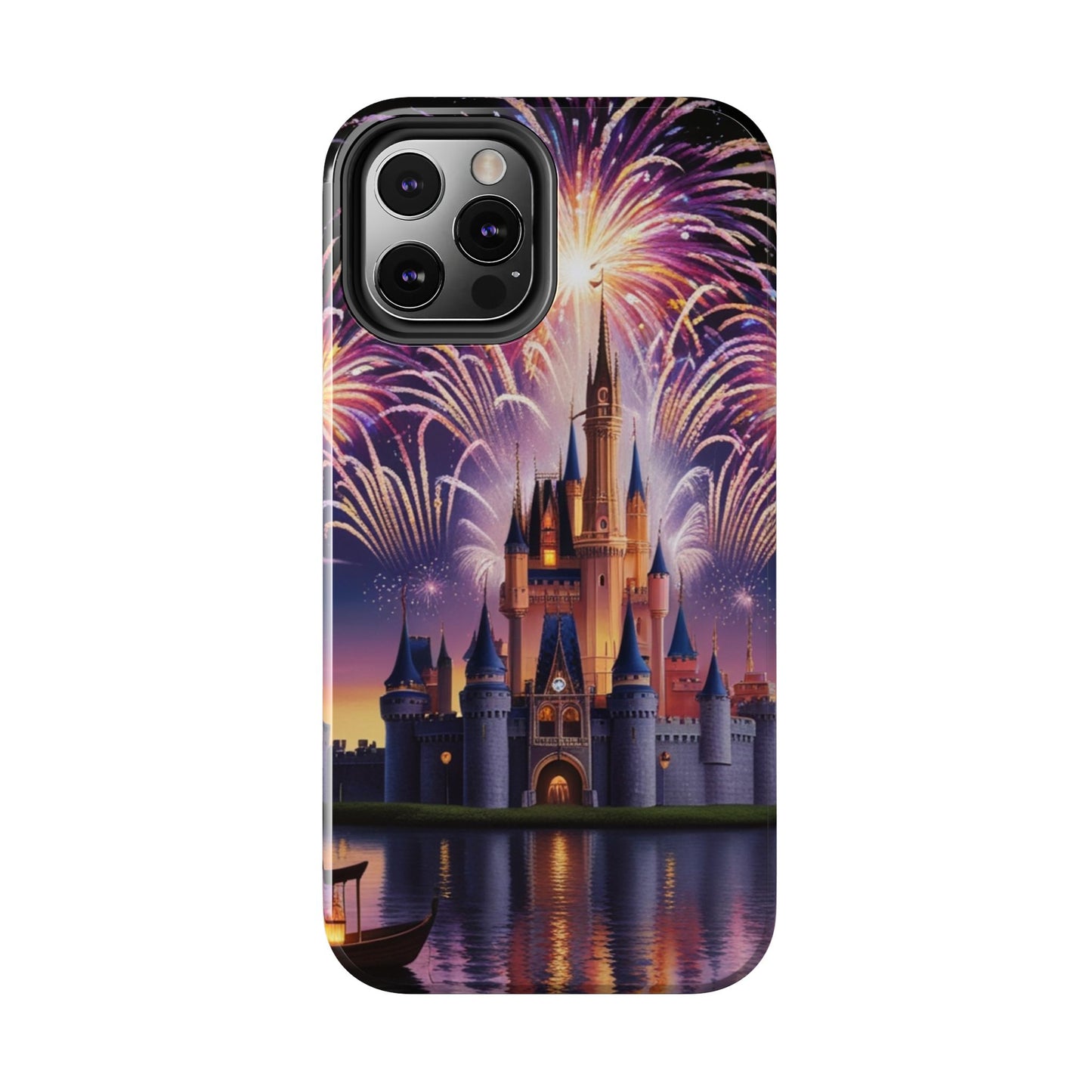 Magical Castle and Fireworks Tough Phone Case for iPhone 16 15 14 13 12 11 X 8 7 Samsung Galaxy S24 S23 S22 S21