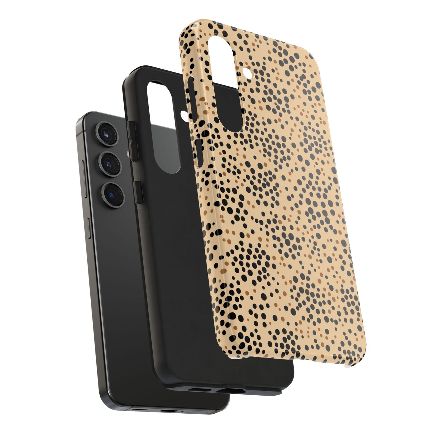 Tan and Black Dot Tough Phone Case