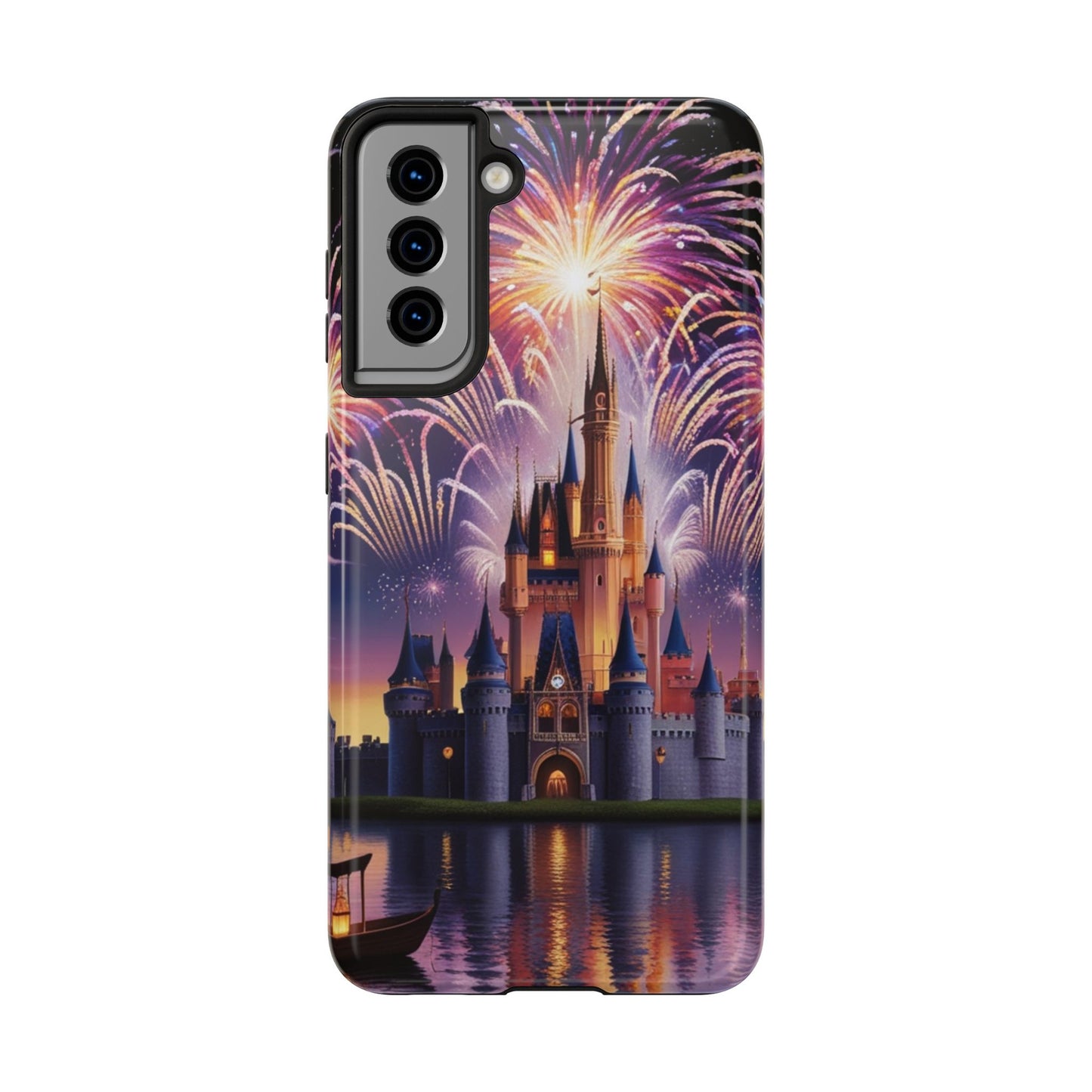 Magical Castle and Fireworks Tough Phone Case for iPhone 16 15 14 13 12 11 X 8 7 Samsung Galaxy S24 S23 S22 S21