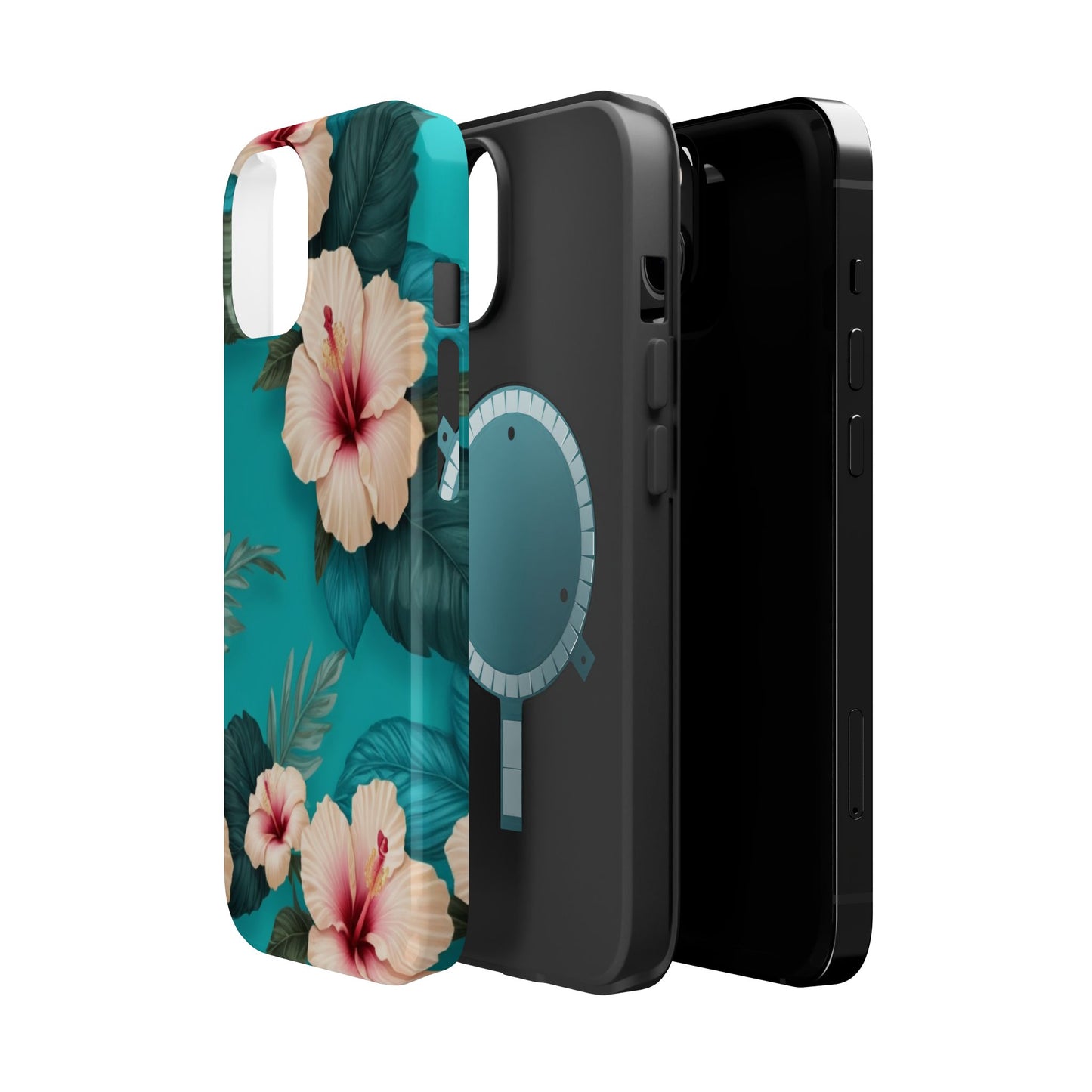 Tropical Floral Magnetic Tough Phone Case for iPhone 16 15 14 13