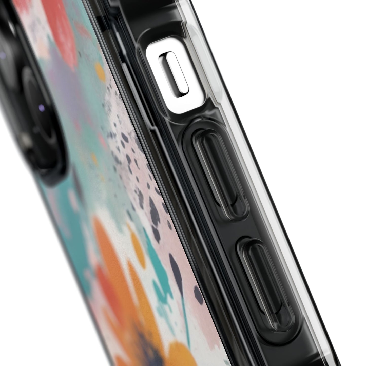 Floral Watercolor Design Magnetic Clear Impact Case for iPhone 16 15 14