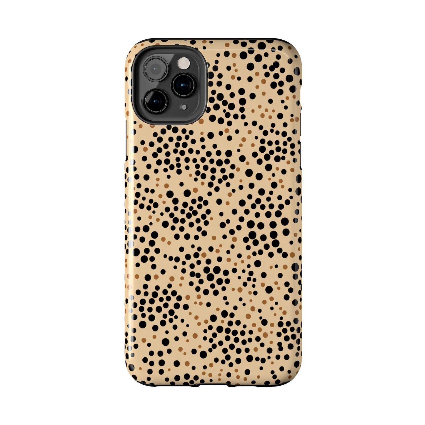 Tan and Black Dot Tough Phone Case