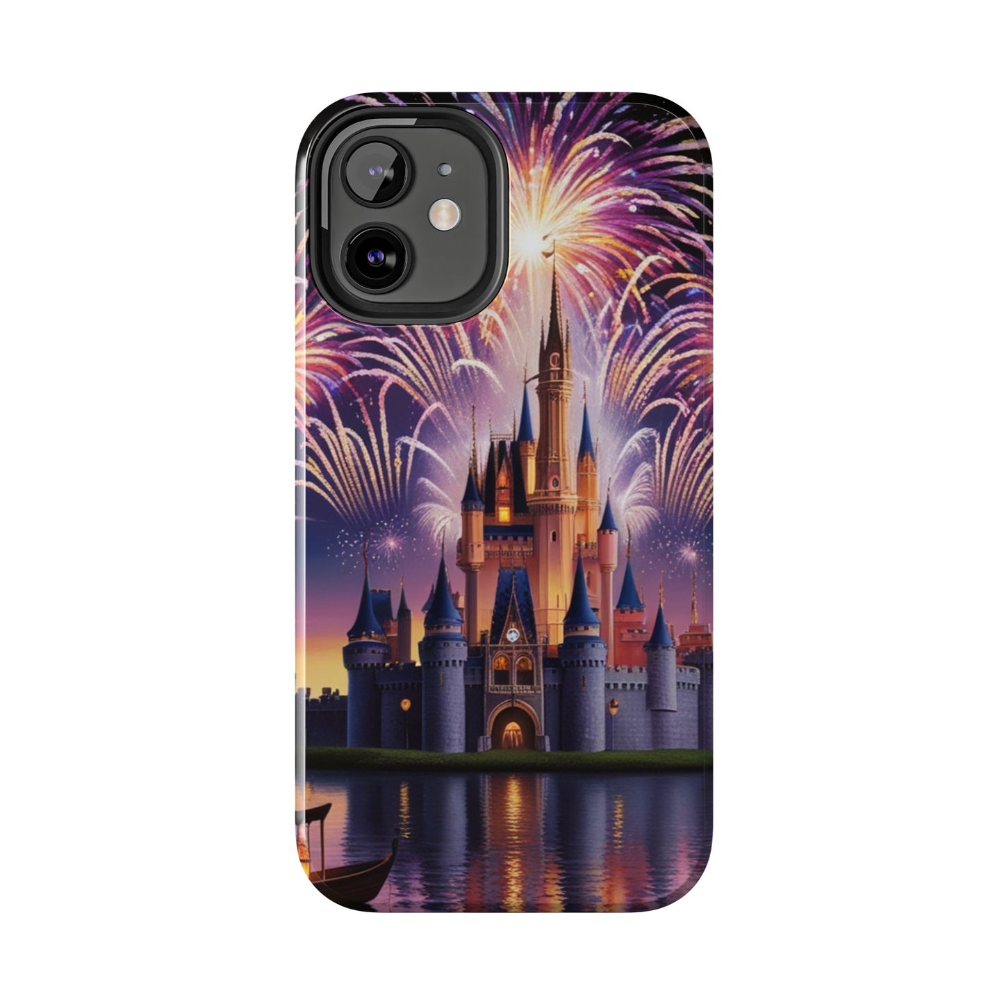 Magical Castle and Fireworks Tough Phone Case for iPhone 16 15 14 13 12 11 X 8 7 Samsung Galaxy S24 S23 S22 S21