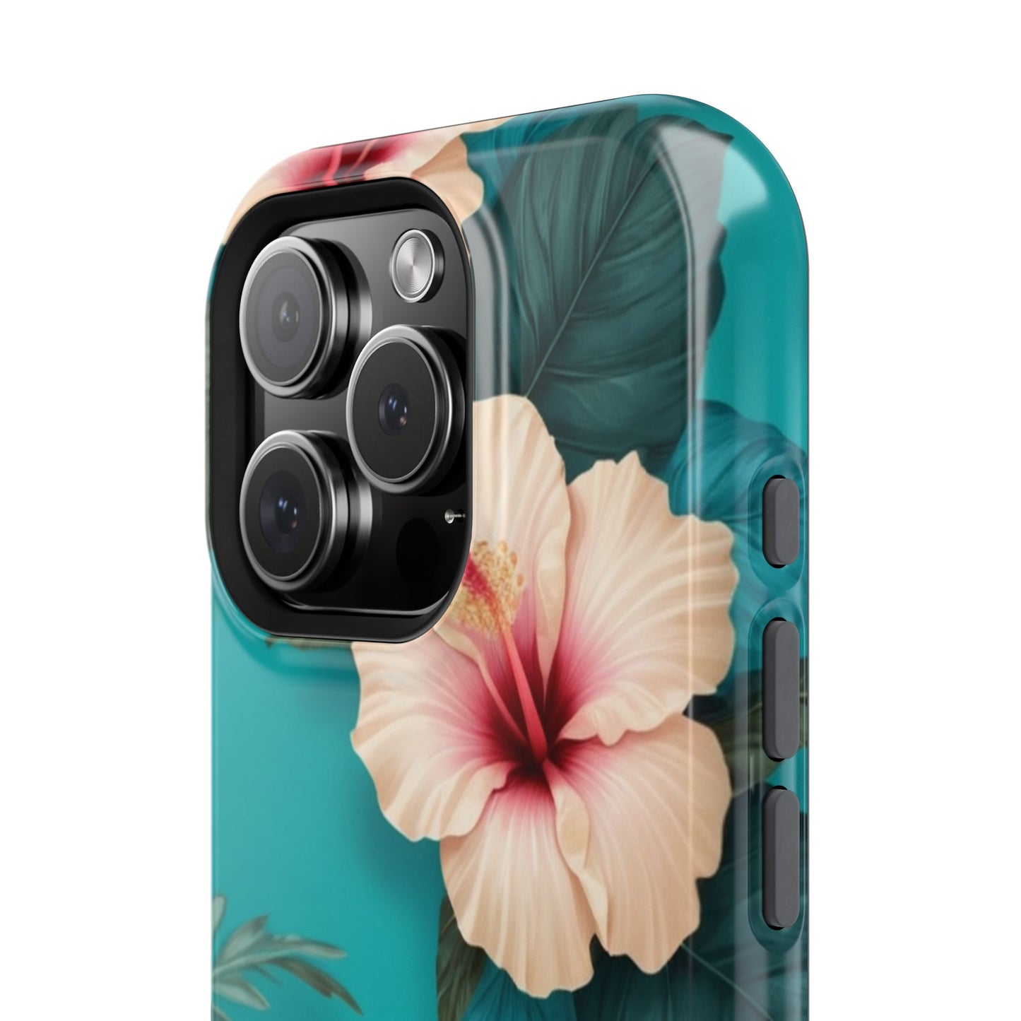 Tropical Floral Magnetic Tough Phone Case for iPhone 16 15 14 13