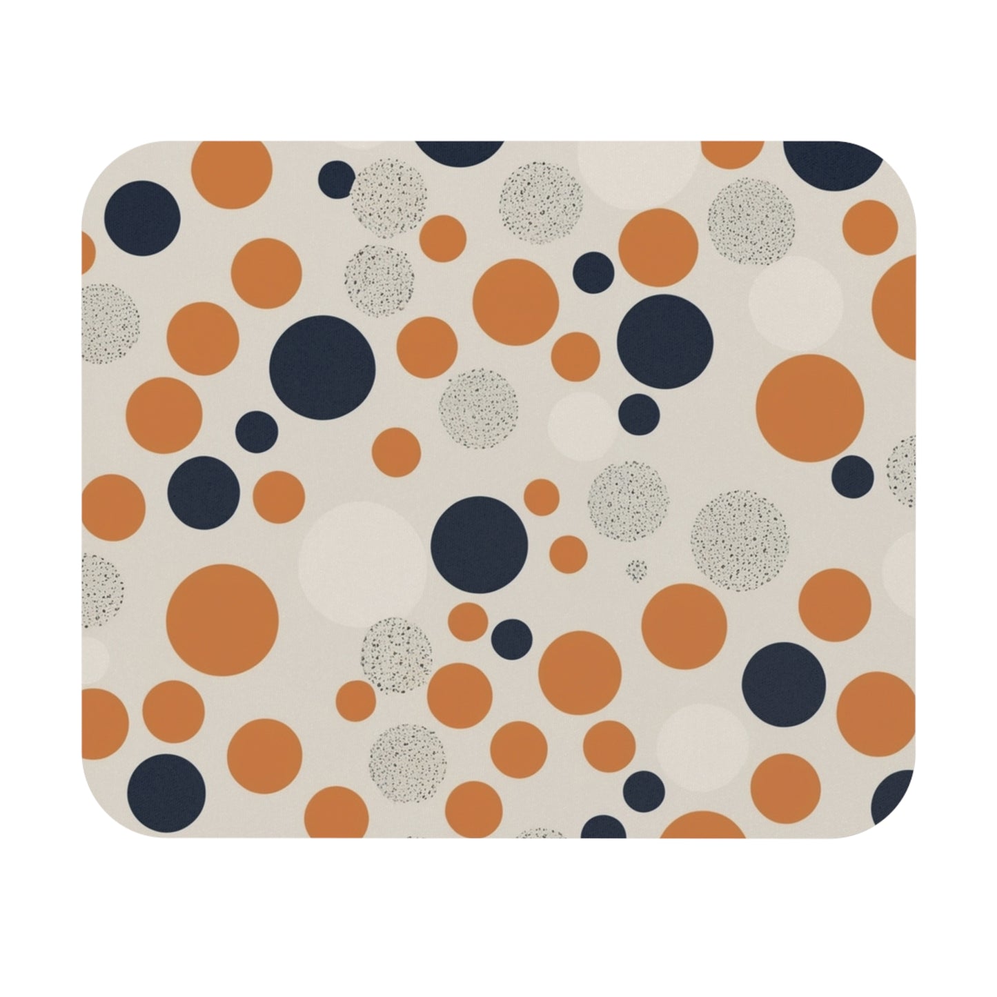Orange Polka Dot Mouse Pad