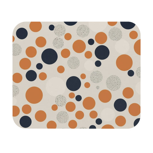 Orange Polka Dot Mouse Pad