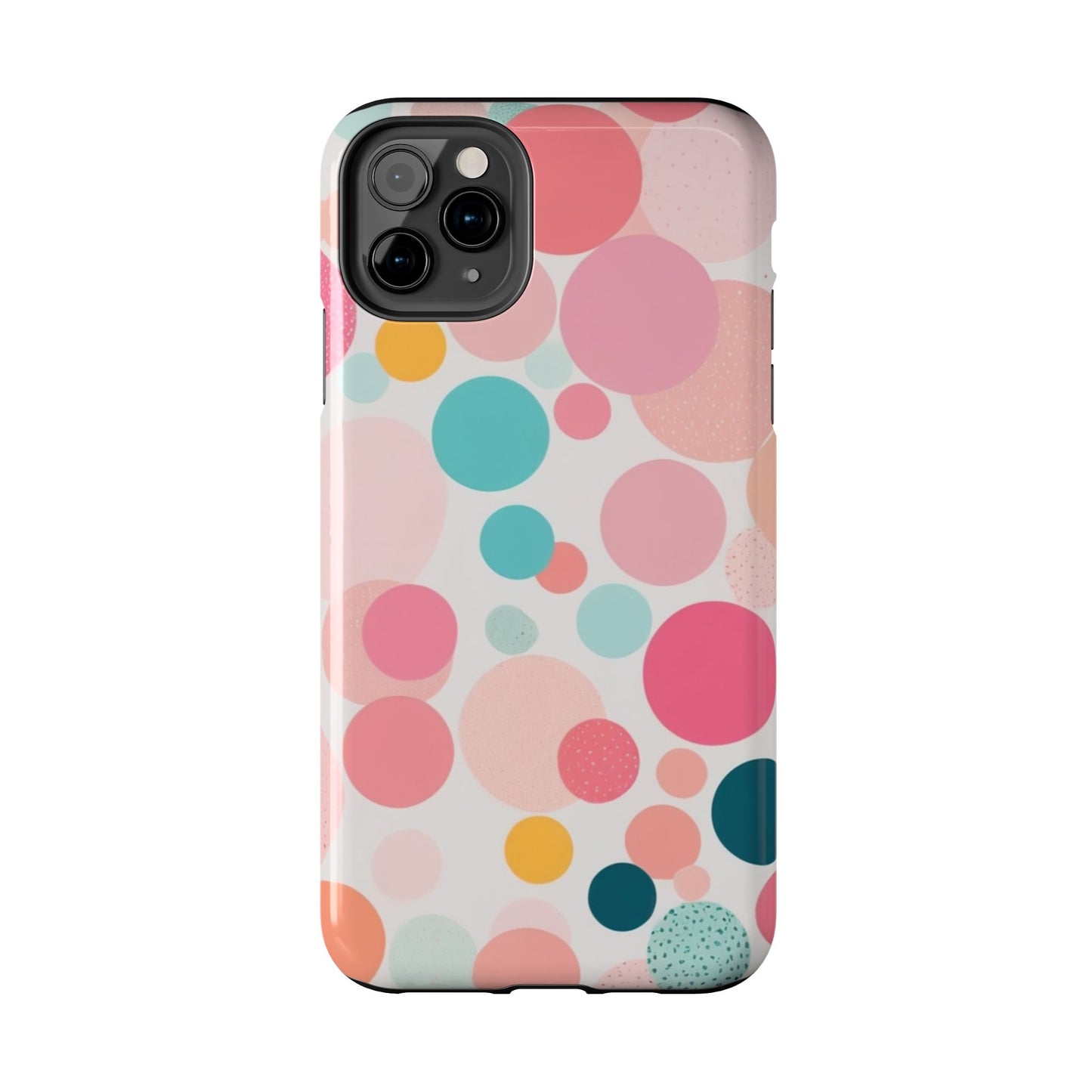 Pink Polka Dot Phone Case for iPhone 16 15 14 13 12 11 X 8 7 Samsung Galaxy S24 S23 S22 S21