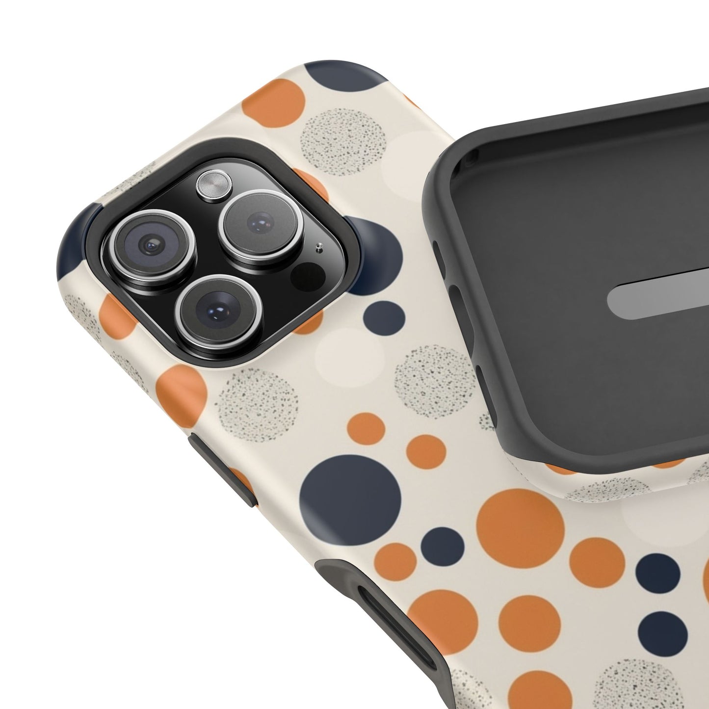 Orange Polka Dot Magnetic Phone Case