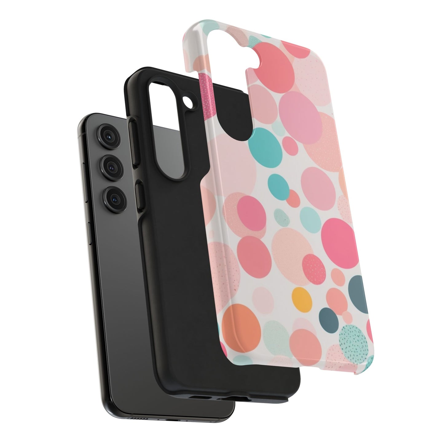 Pink Polka Dot Phone Case for iPhone 16 15 14 13 12 11 X 8 7 Samsung Galaxy S24 S23 S22 S21