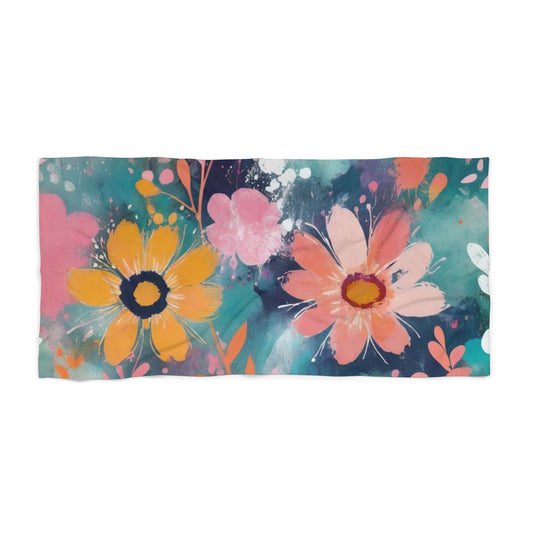 Floral Beach Towel