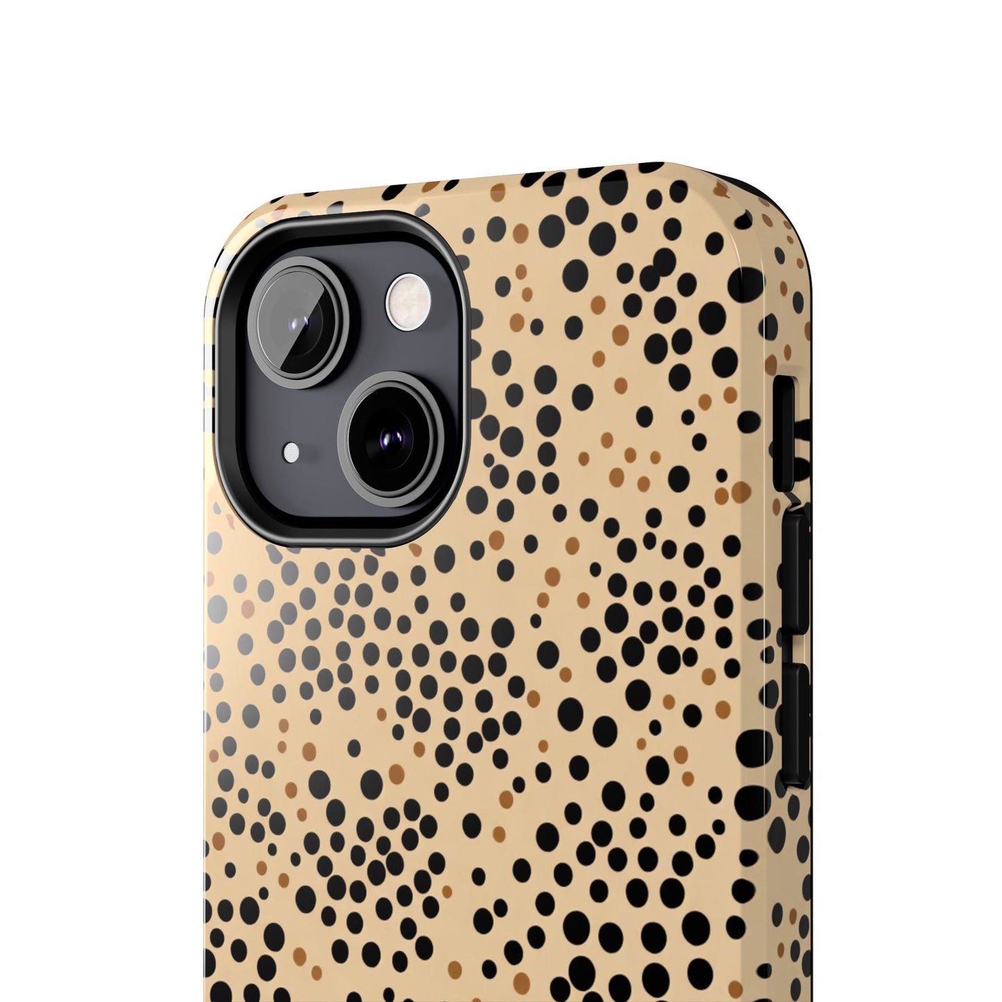 Tan and Black Dot Tough Phone Case