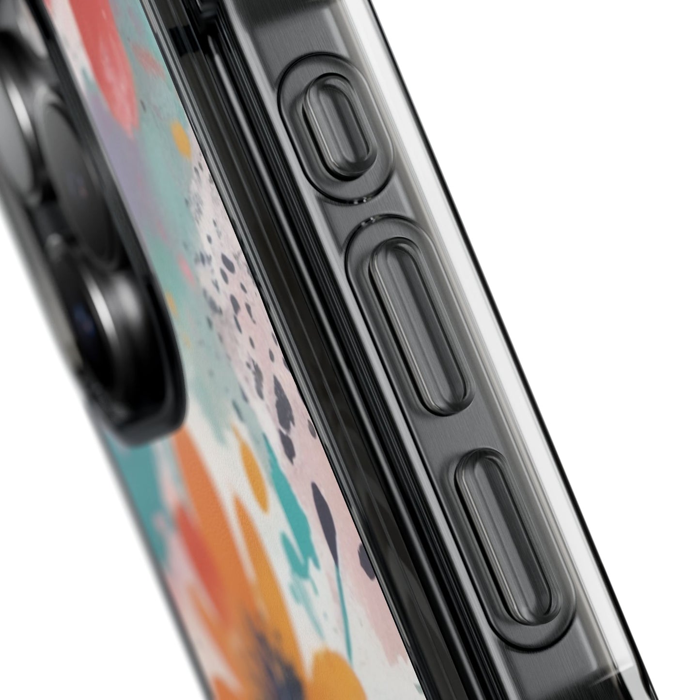 Floral Watercolor Design Magnetic Clear Impact Case for iPhone 16 15 14