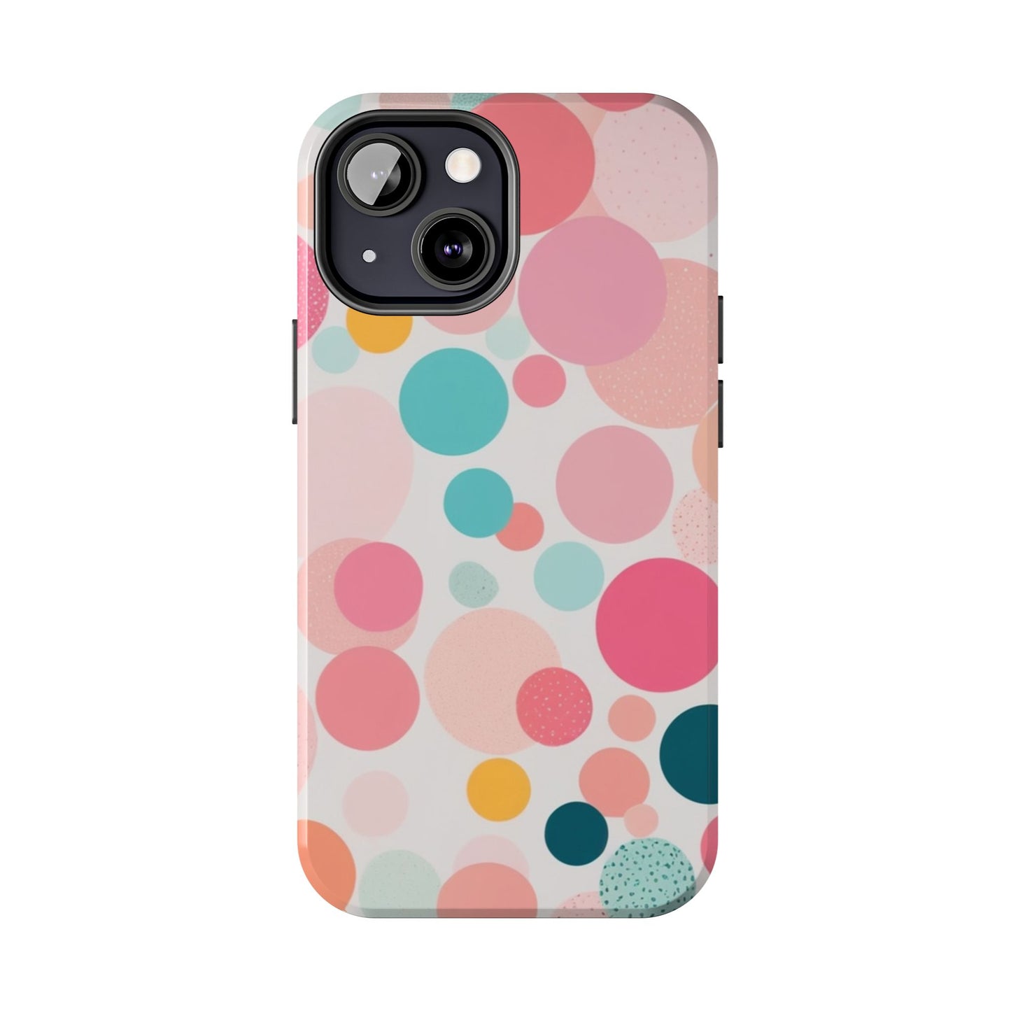 Pink Polka Dot Phone Case for iPhone 16 15 14 13 12 11 X 8 7 Samsung Galaxy S24 S23 S22 S21