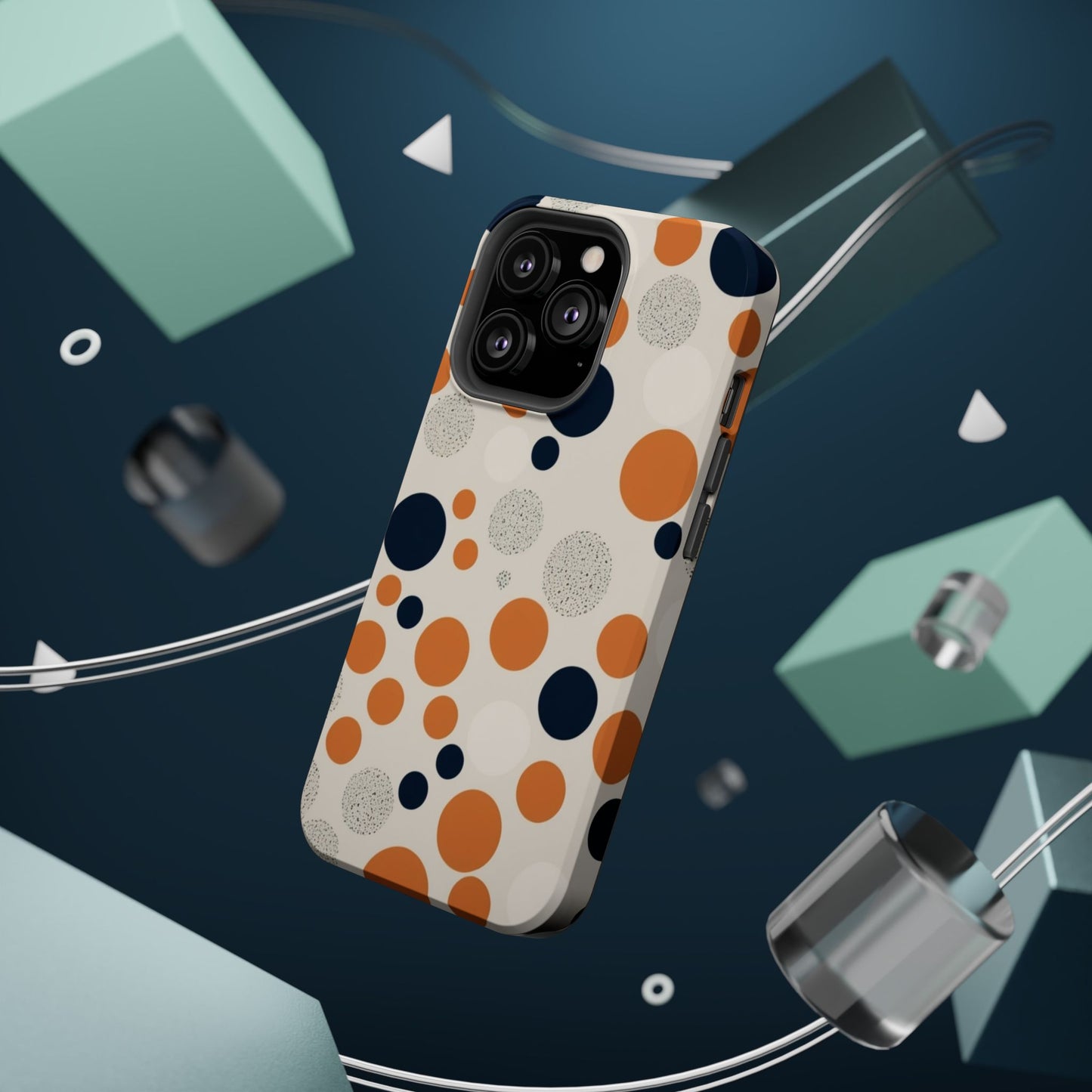 Orange Polka Dot Magnetic Phone Case
