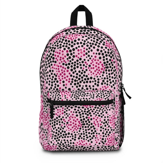 Pink and Back Dot Backpack