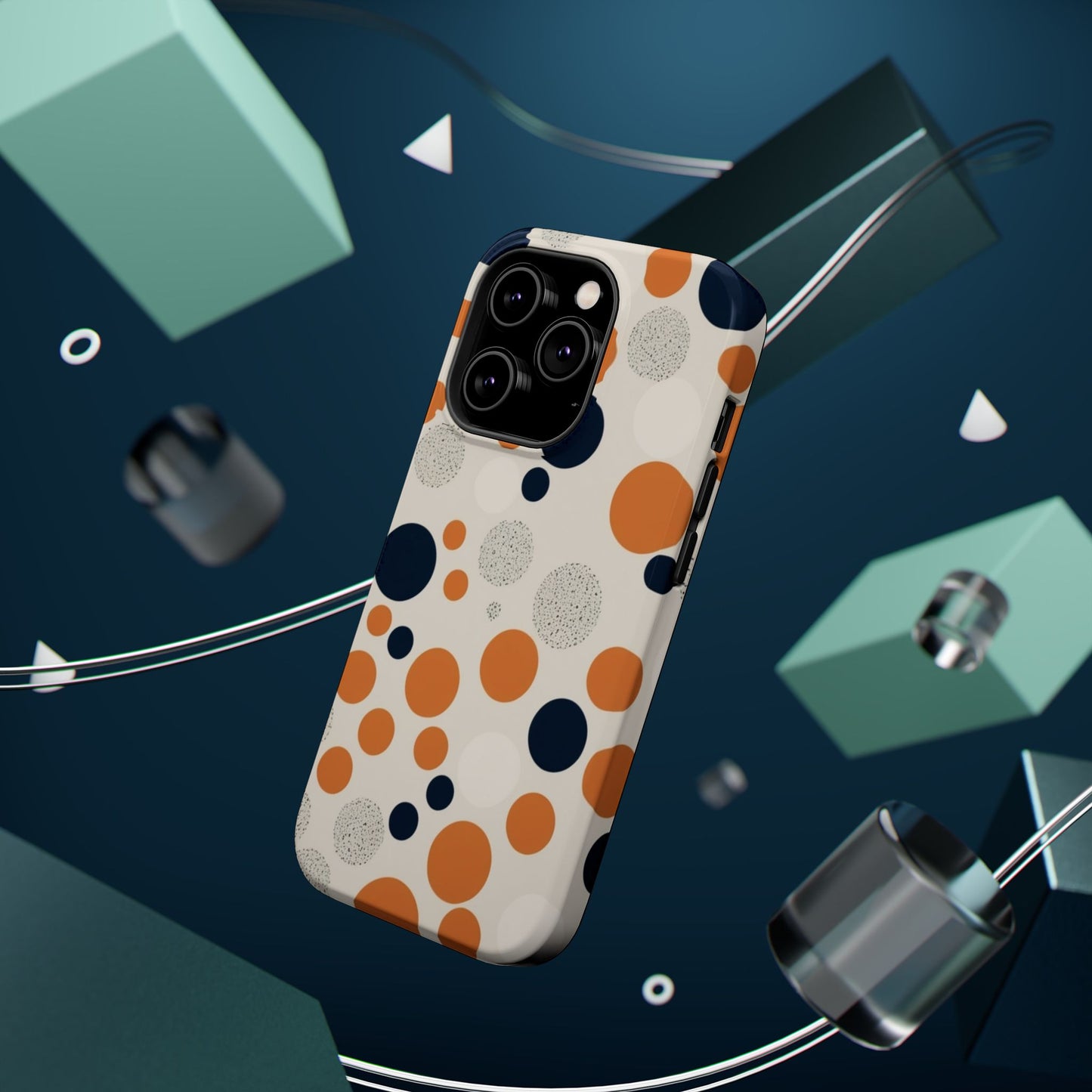 Orange Polka Dot Magnetic Phone Case