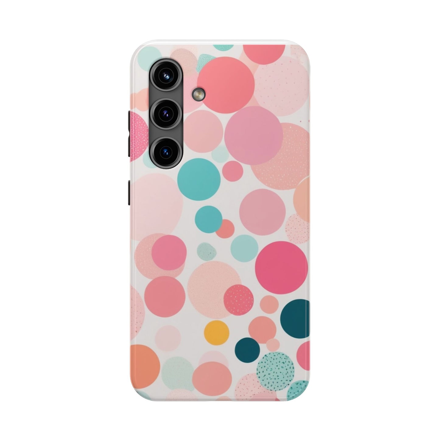 Pink Polka Dot Phone Case for iPhone 16 15 14 13 12 11 X 8 7 Samsung Galaxy S24 S23 S22 S21