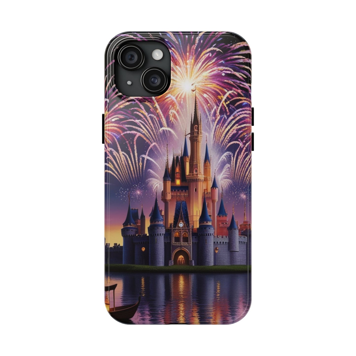 Magical Castle and Fireworks Tough Phone Case for iPhone 16 15 14 13 12 11 X 8 7 Samsung Galaxy S24 S23 S22 S21
