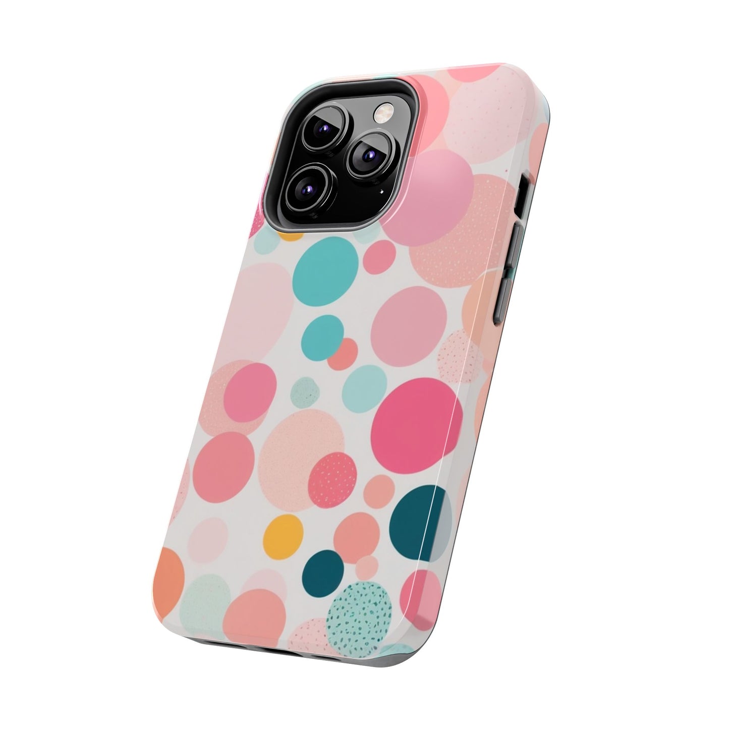 Pink Polka Dot Phone Case for iPhone 16 15 14 13 12 11 X 8 7 Samsung Galaxy S24 S23 S22 S21