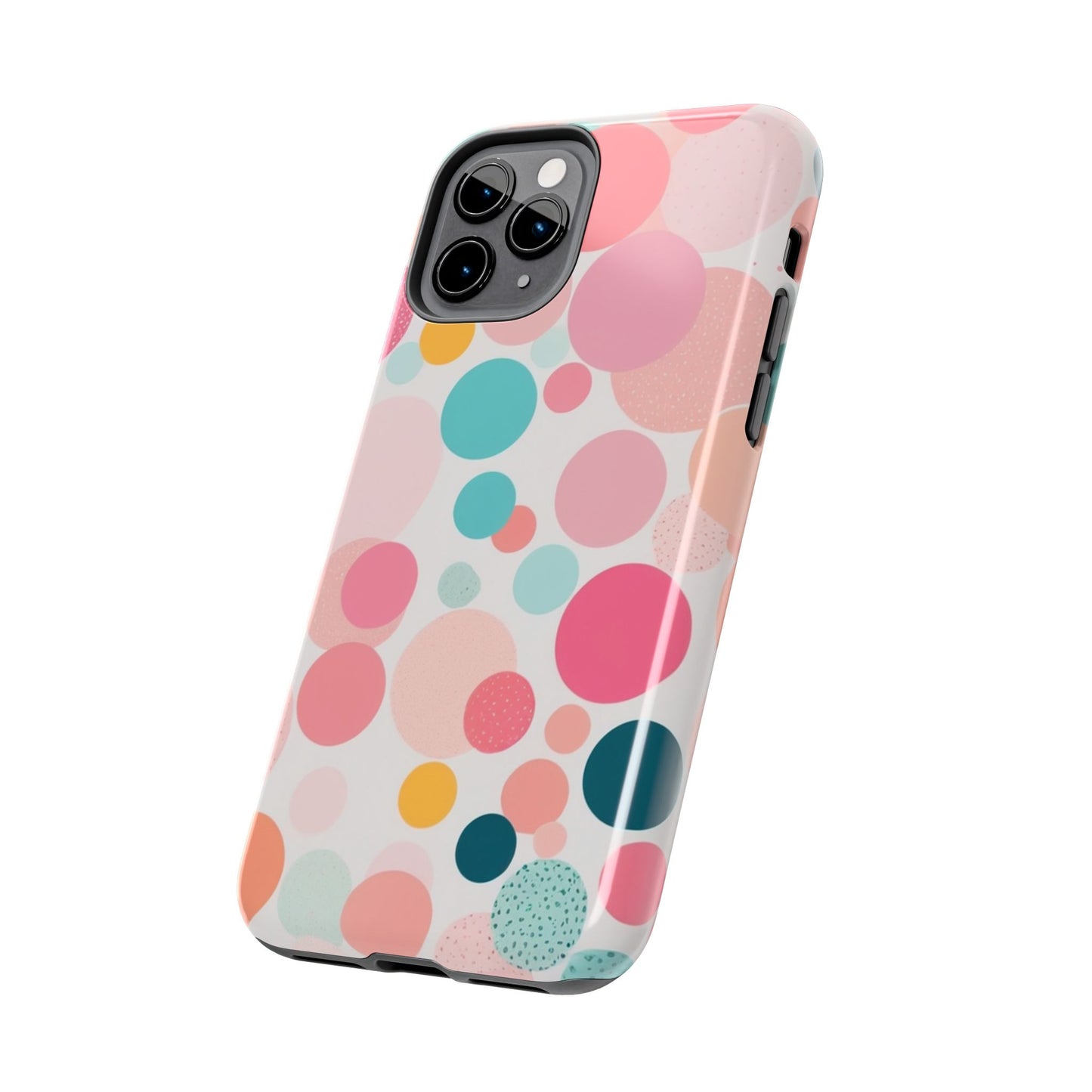 Pink Polka Dot Phone Case for iPhone 16 15 14 13 12 11 X 8 7 Samsung Galaxy S24 S23 S22 S21