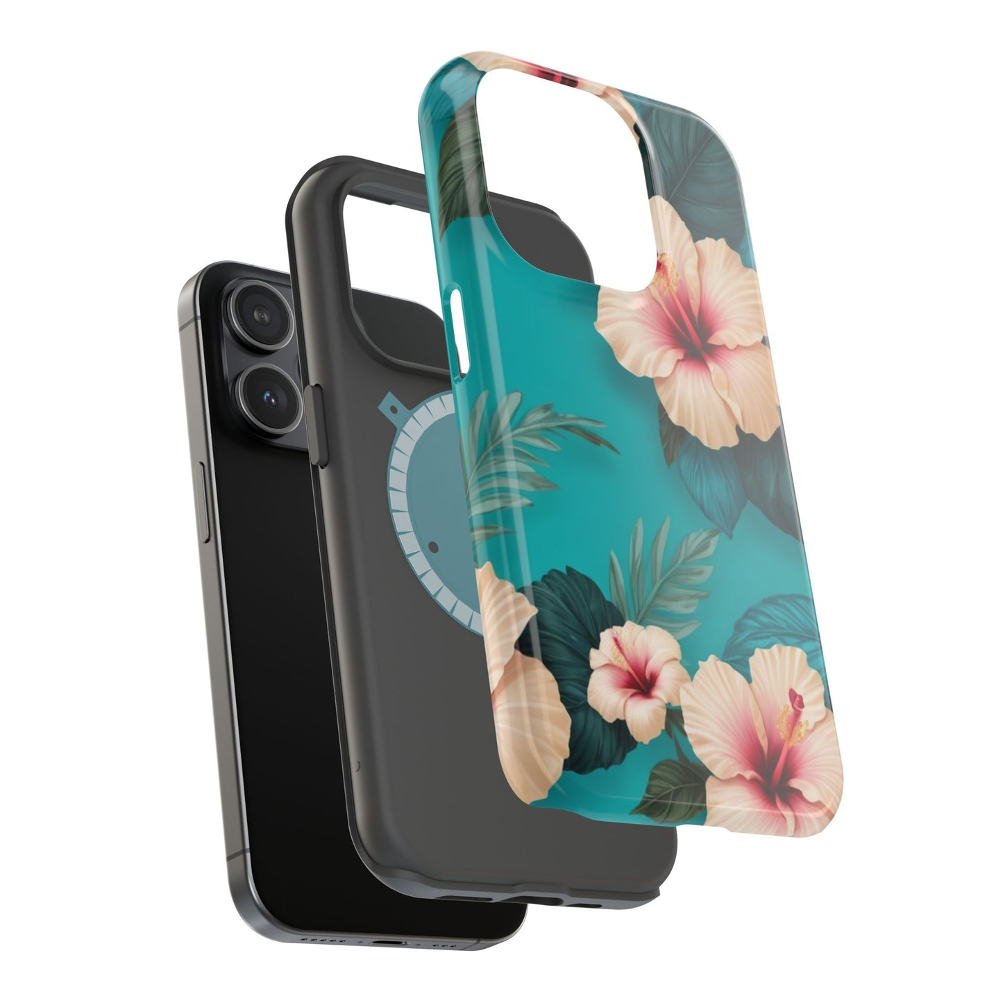 Tropical Floral Magnetic Tough Phone Case for iPhone 16 15 14 13