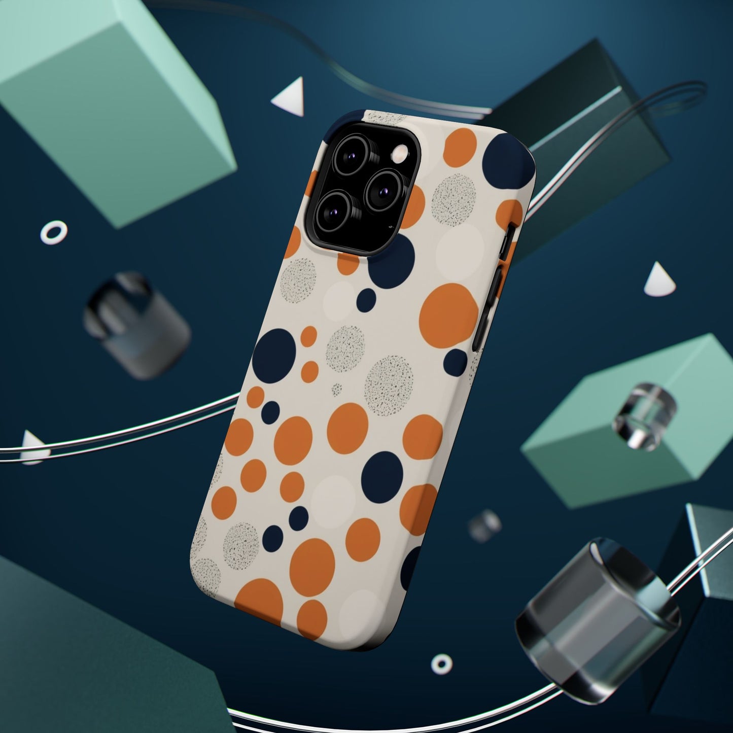 Orange Polka Dot Magnetic Phone Case