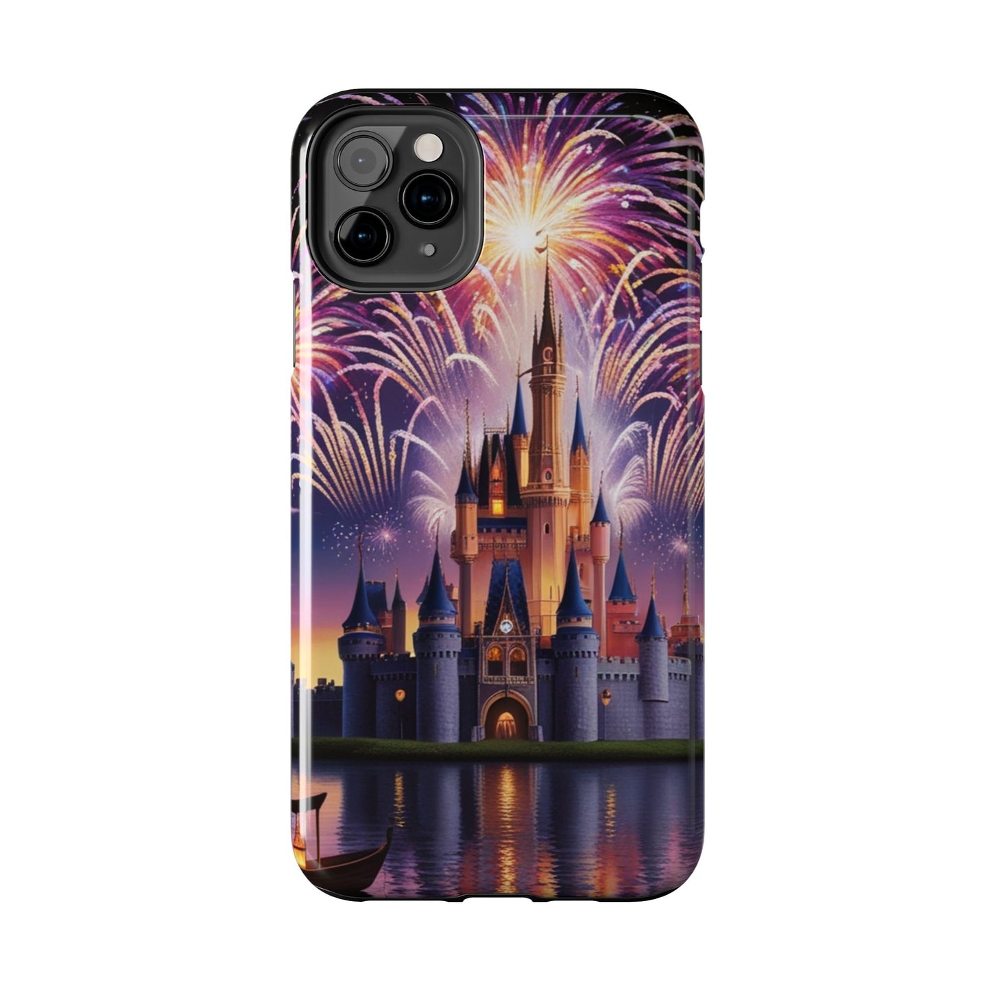 Magical Castle and Fireworks Tough Phone Case for iPhone 16 15 14 13 12 11 X 8 7 Samsung Galaxy S24 S23 S22 S21