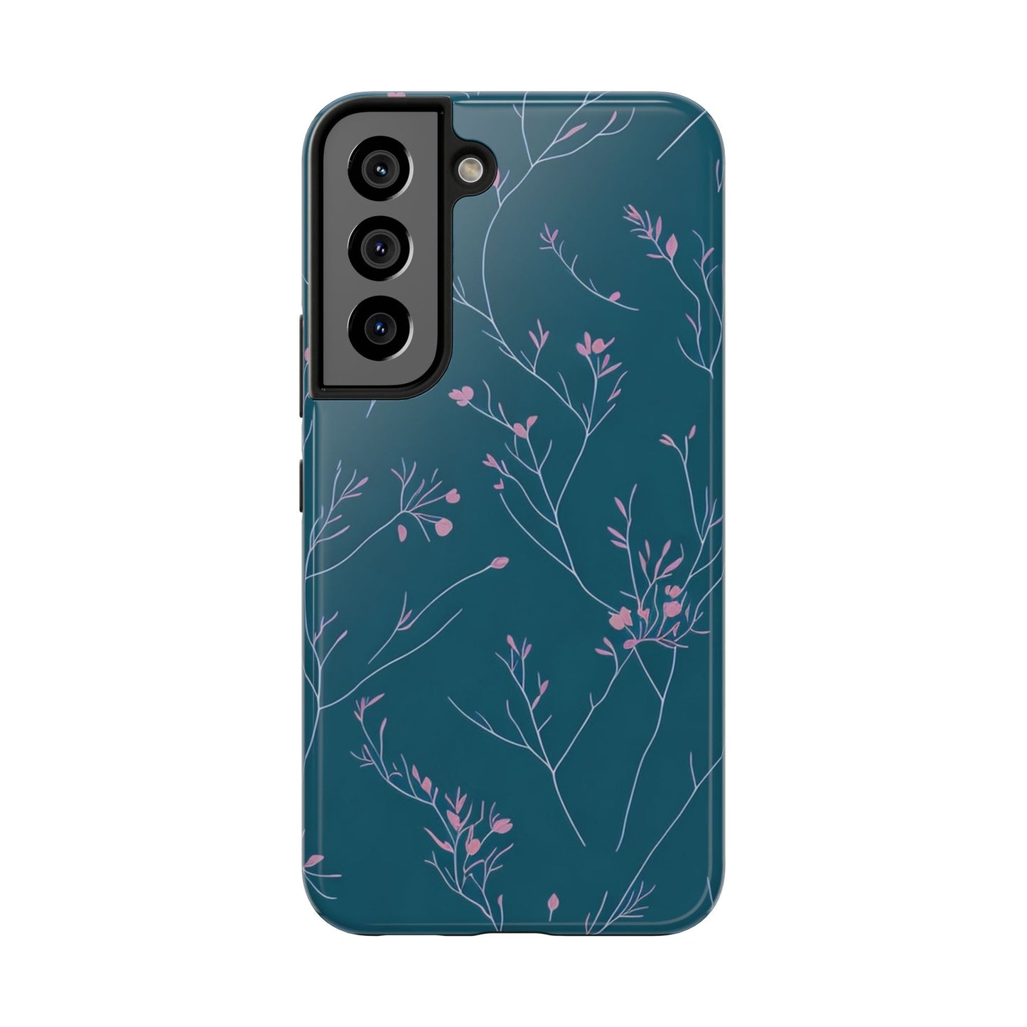 Teal Floral Tough Phone Case