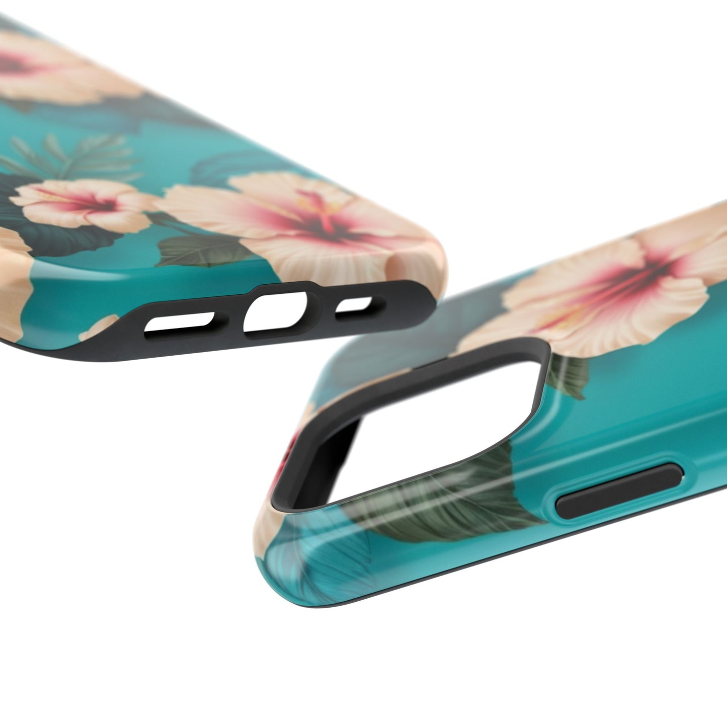 Tropical Floral Magnetic Tough Phone Case for iPhone 16 15 14 13