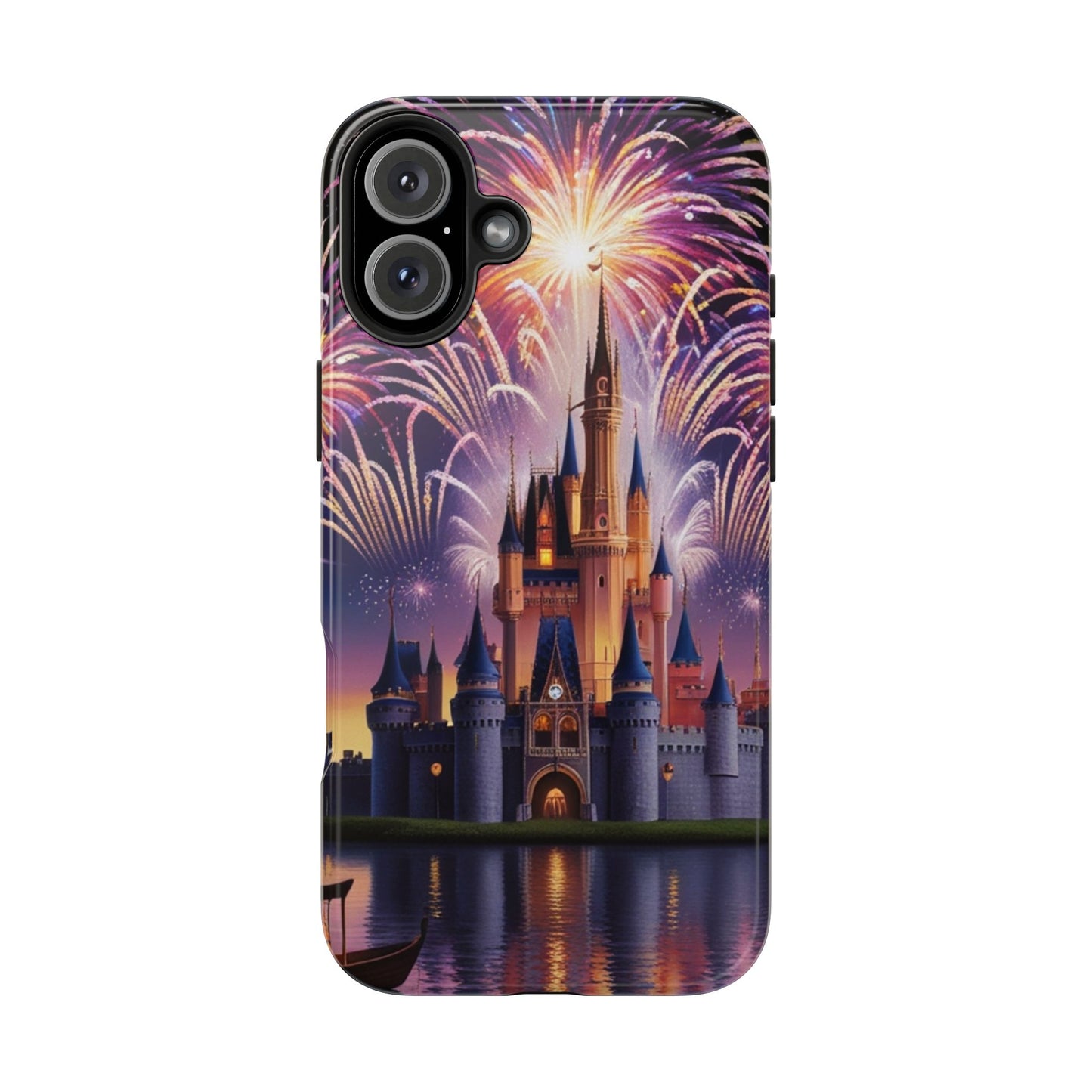 Magical Castle and Fireworks Tough Phone Case for iPhone 16 15 14 13 12 11 X 8 7 Samsung Galaxy S24 S23 S22 S21