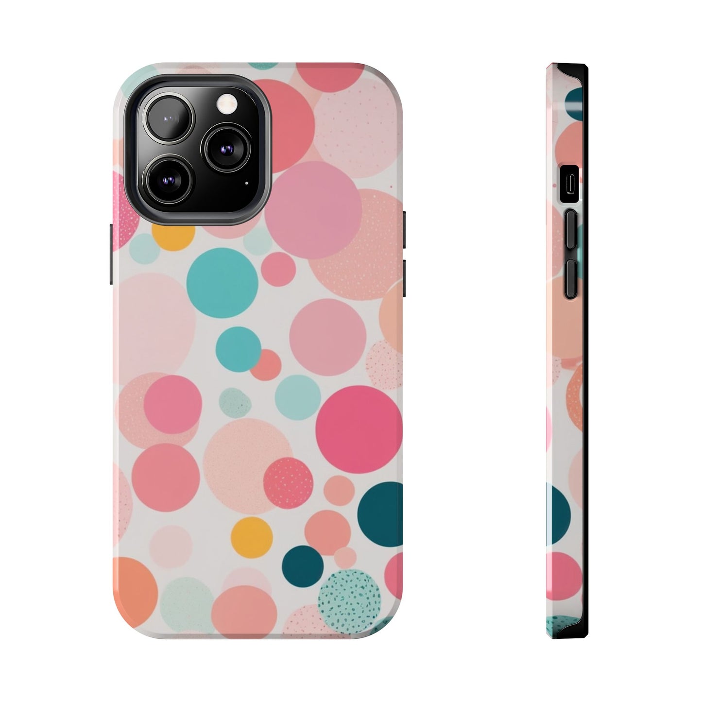 Pink Polka Dot Phone Case for iPhone 16 15 14 13 12 11 X 8 7 Samsung Galaxy S24 S23 S22 S21