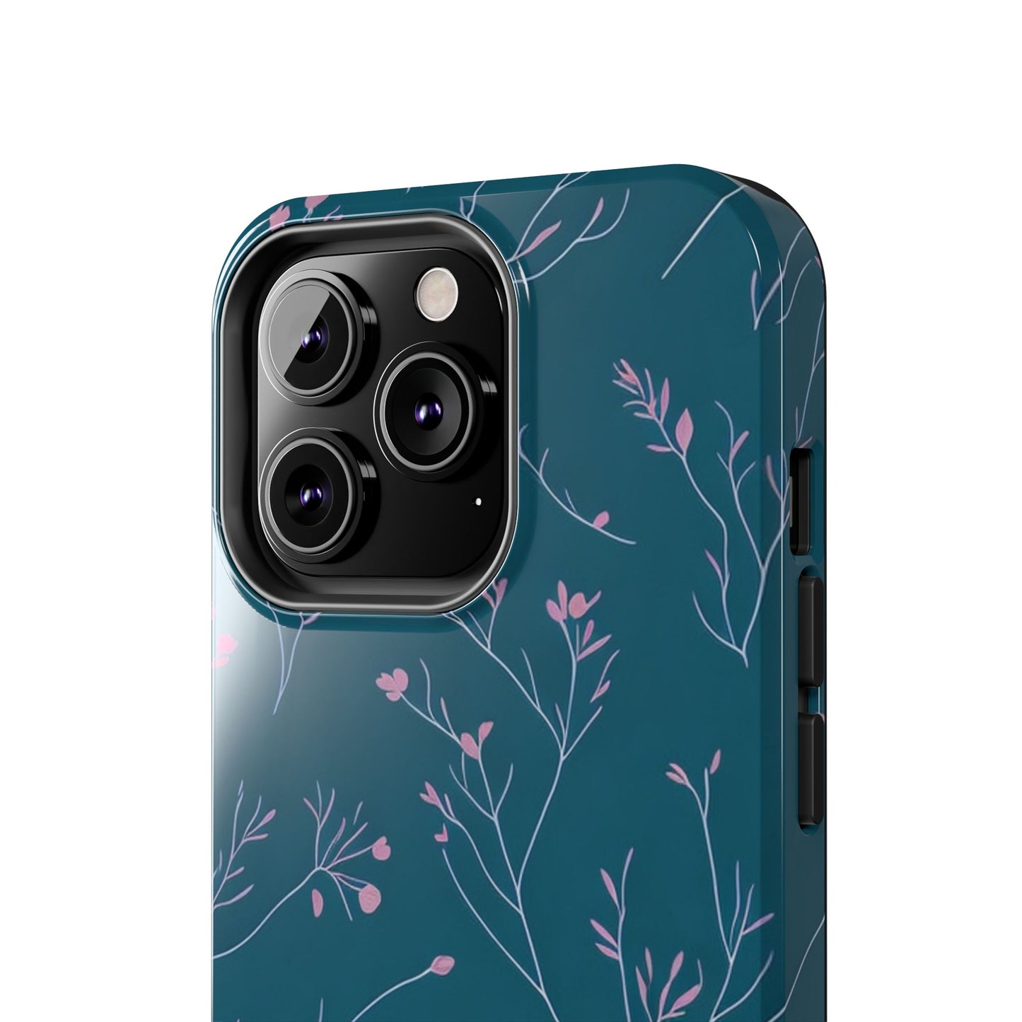 Teal Floral Tough Phone Case