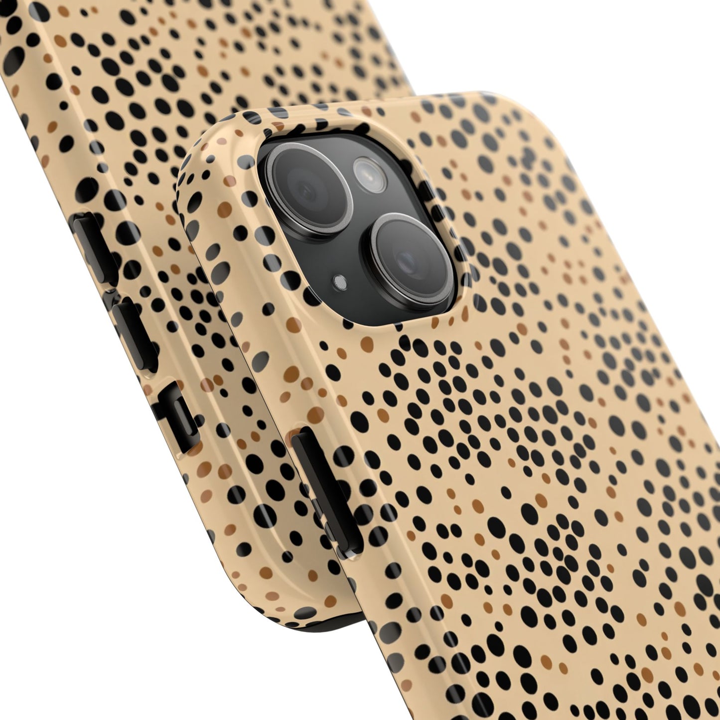 Tan and Black Dot Tough Phone Case