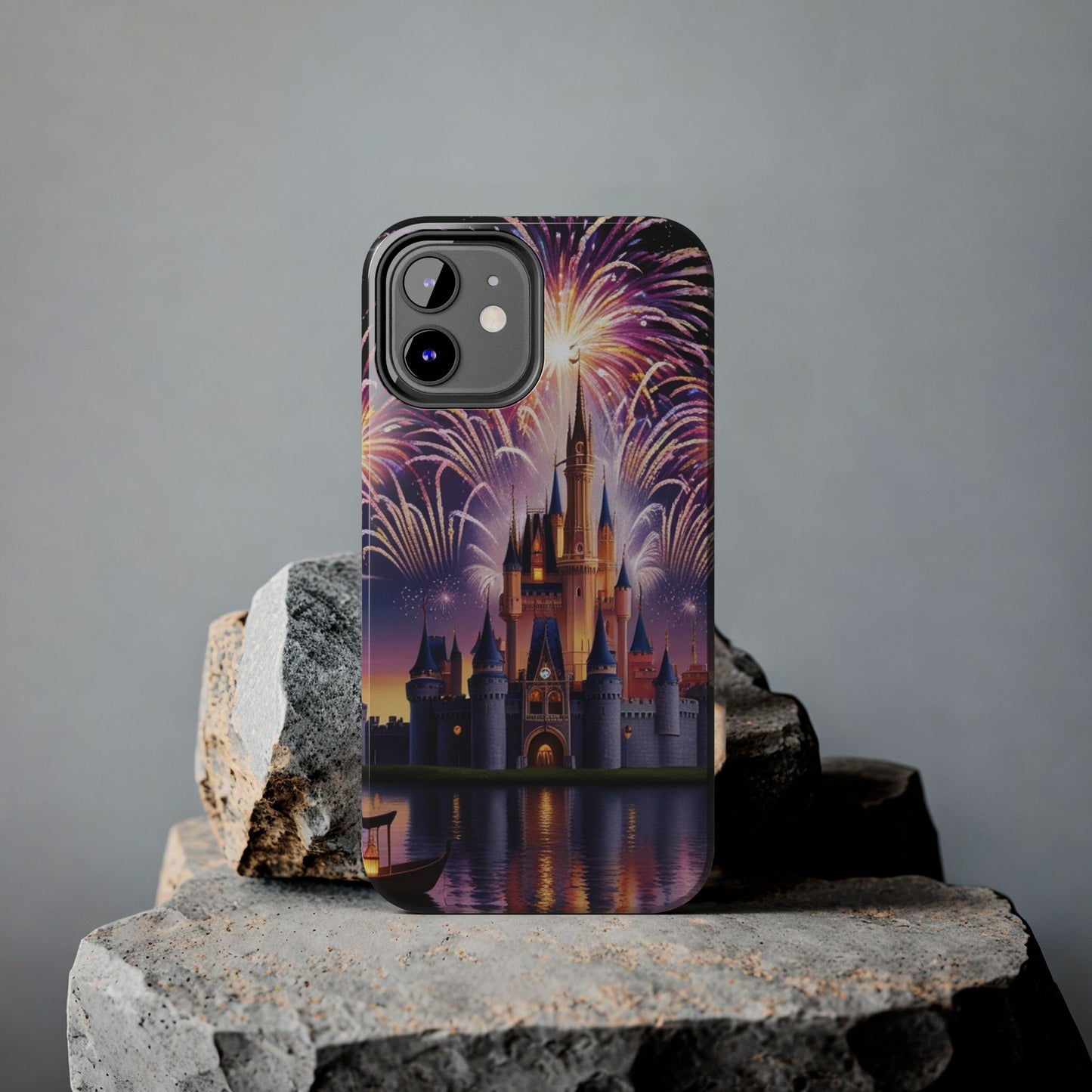 Magical Castle and Fireworks Tough Phone Case for iPhone 16 15 14 13 12 11 X 8 7 Samsung Galaxy S24 S23 S22 S21