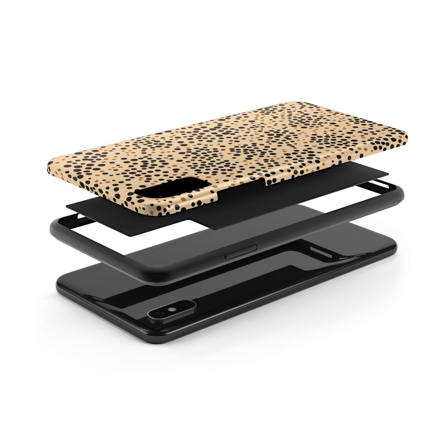 Tan and Black Dot Tough Phone Case