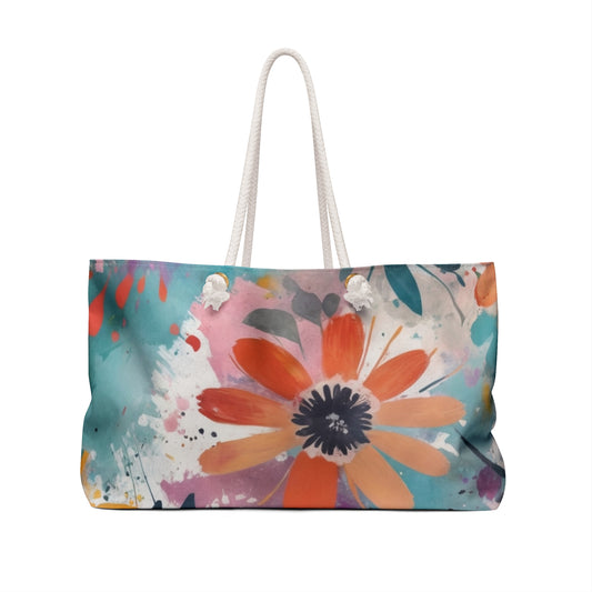 Bold Floral Weekender Bag