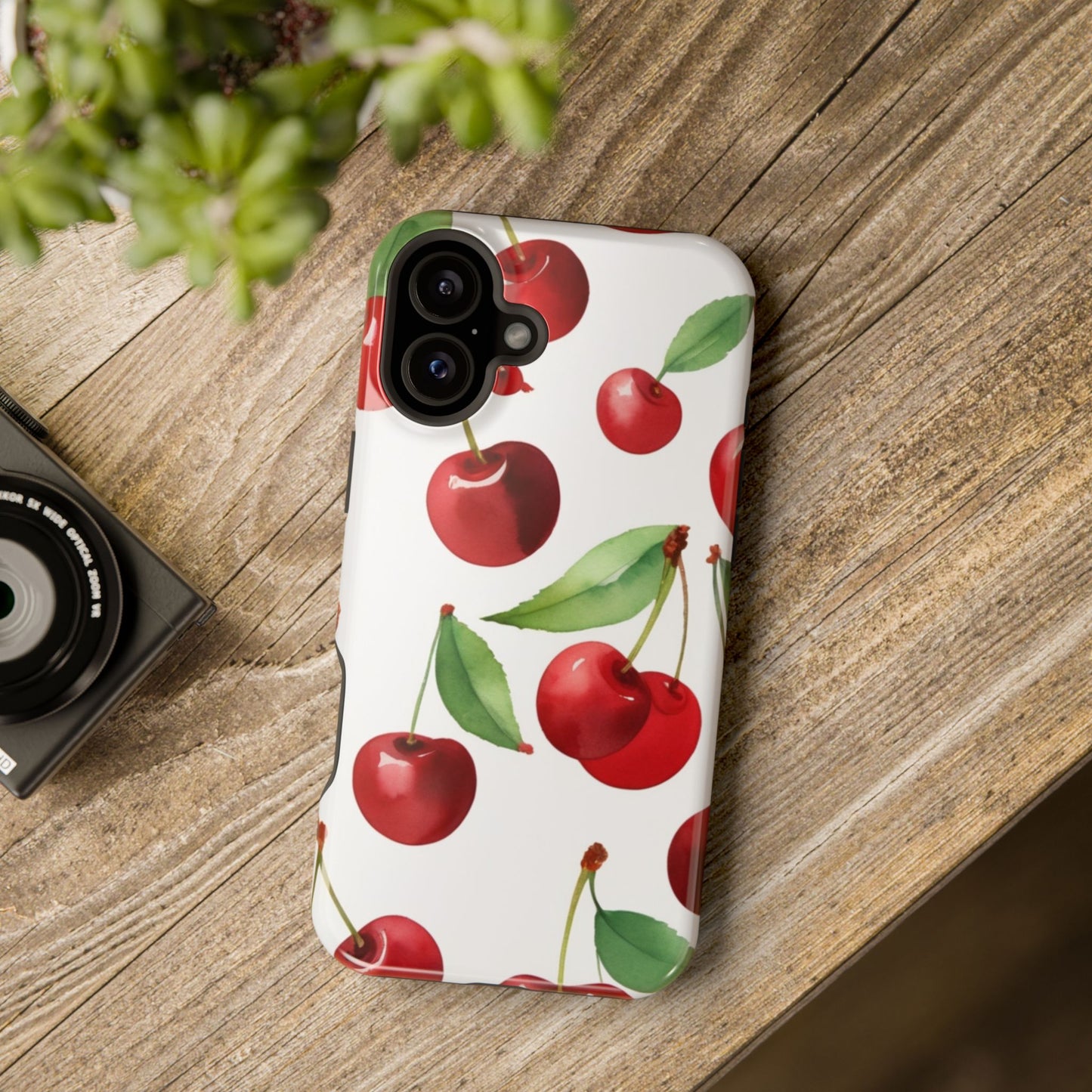 Cherry Print Magnetic Tough Case