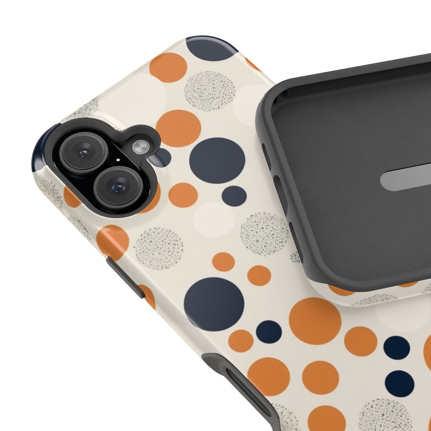 Orange Polka Dot Magnetic Phone Case