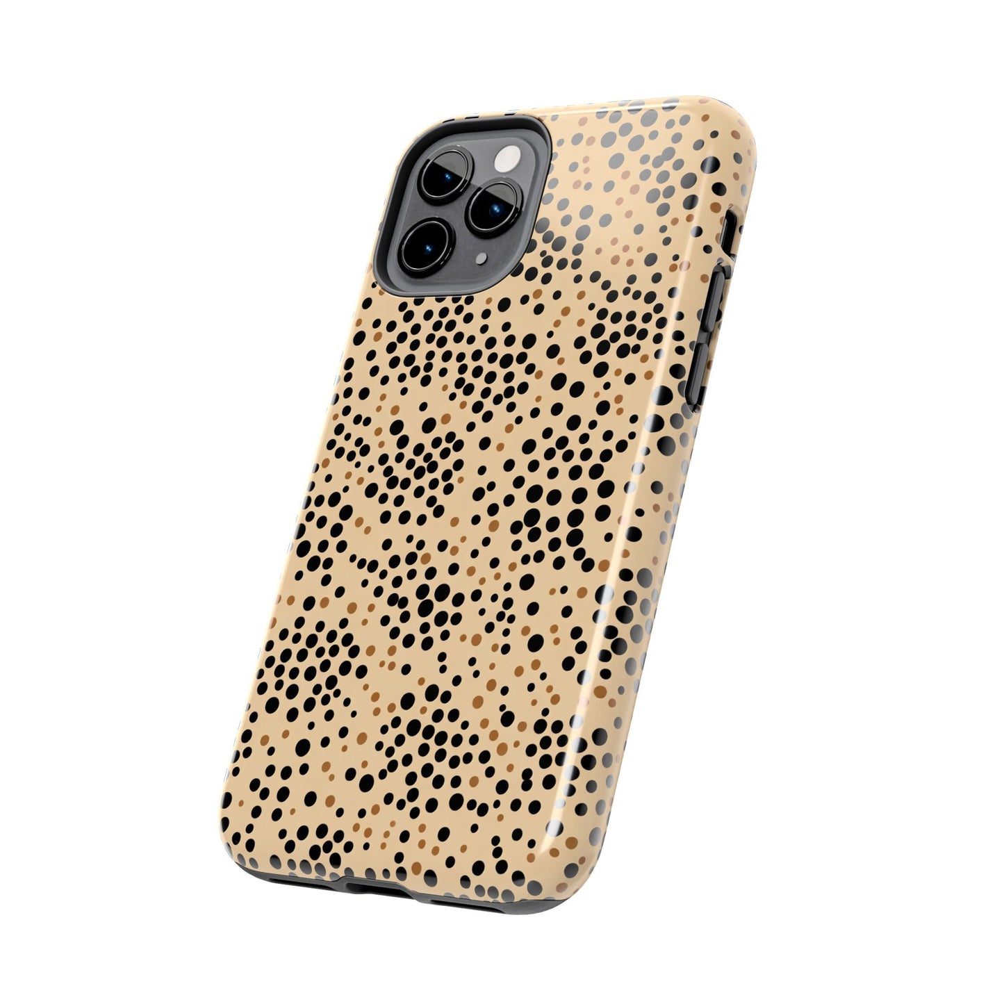 Tan and Black Dot Tough Phone Case