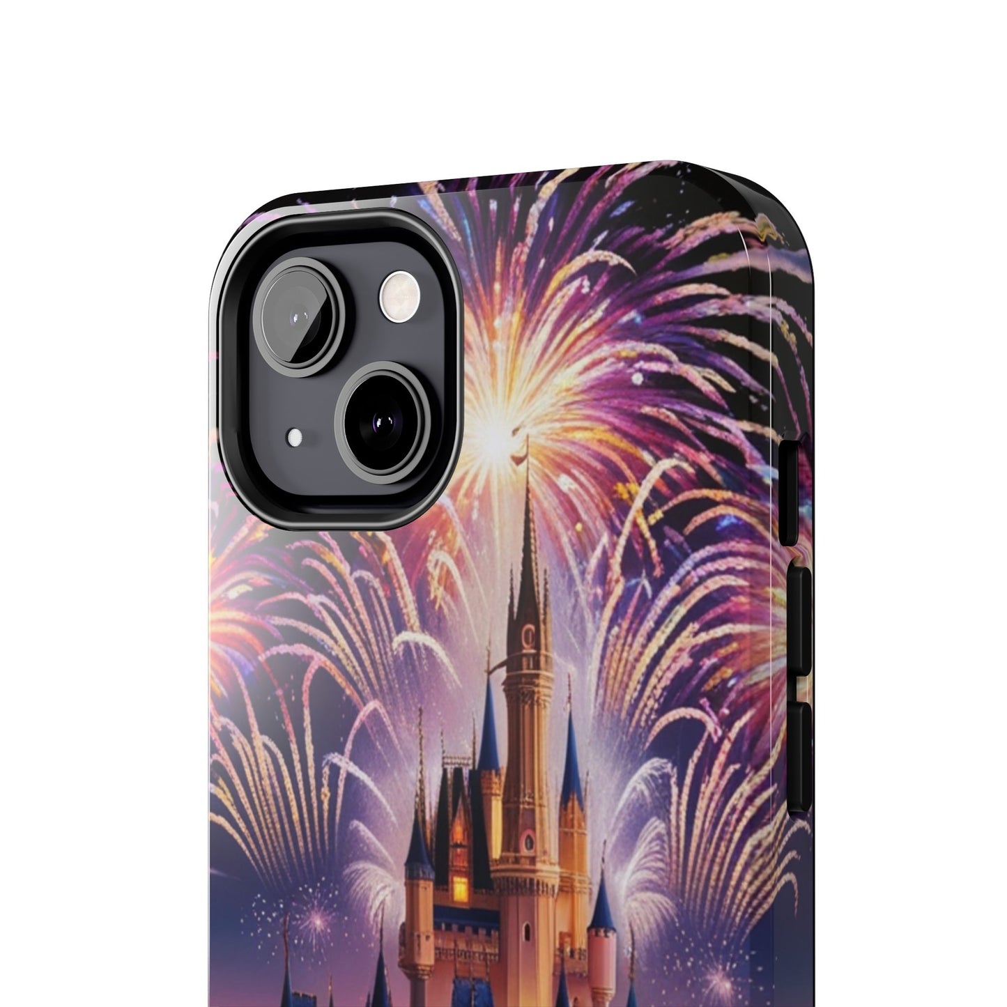 Magical Castle and Fireworks Tough Phone Case for iPhone 16 15 14 13 12 11 X 8 7 Samsung Galaxy S24 S23 S22 S21