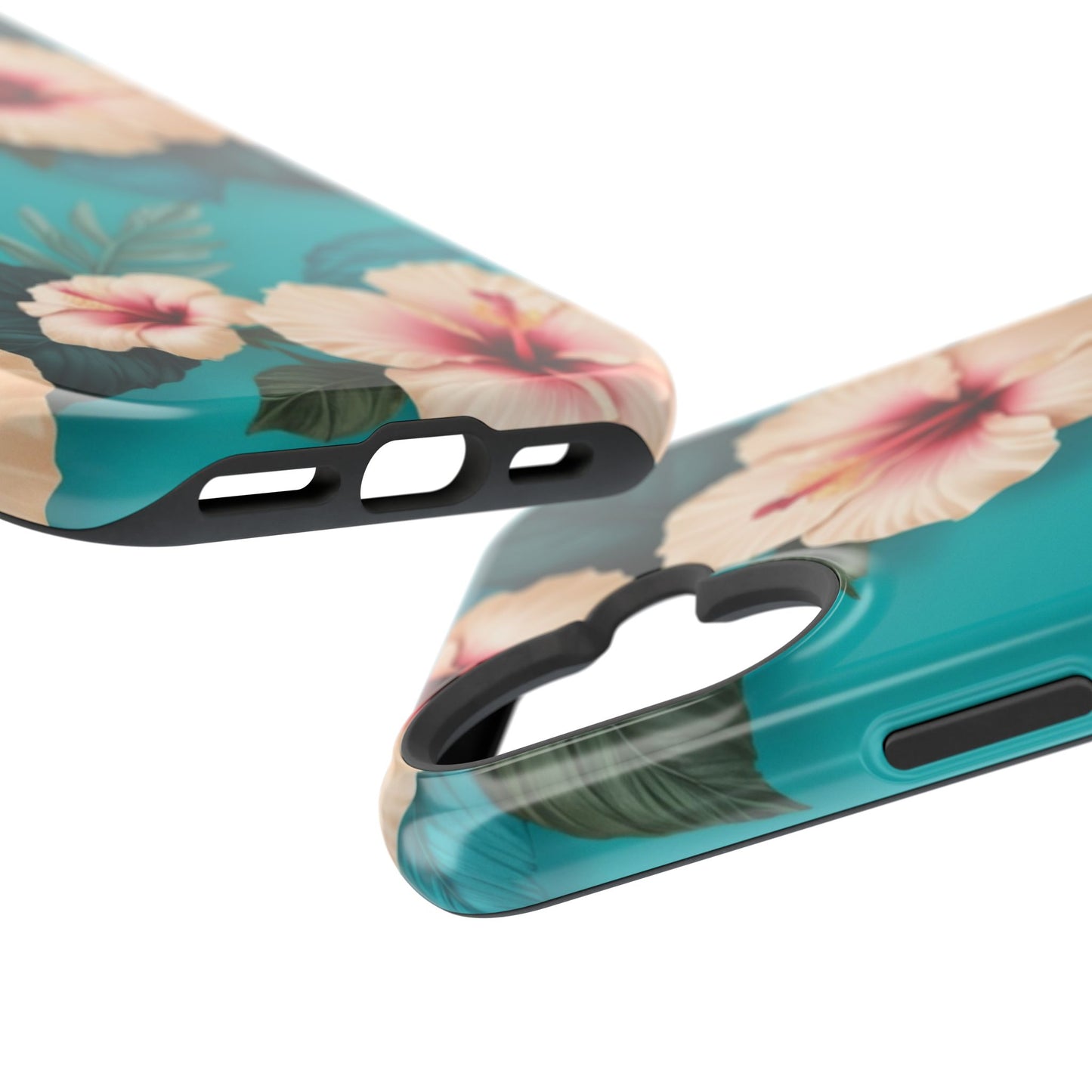 Tropical Floral Magnetic Tough Phone Case for iPhone 16 15 14 13