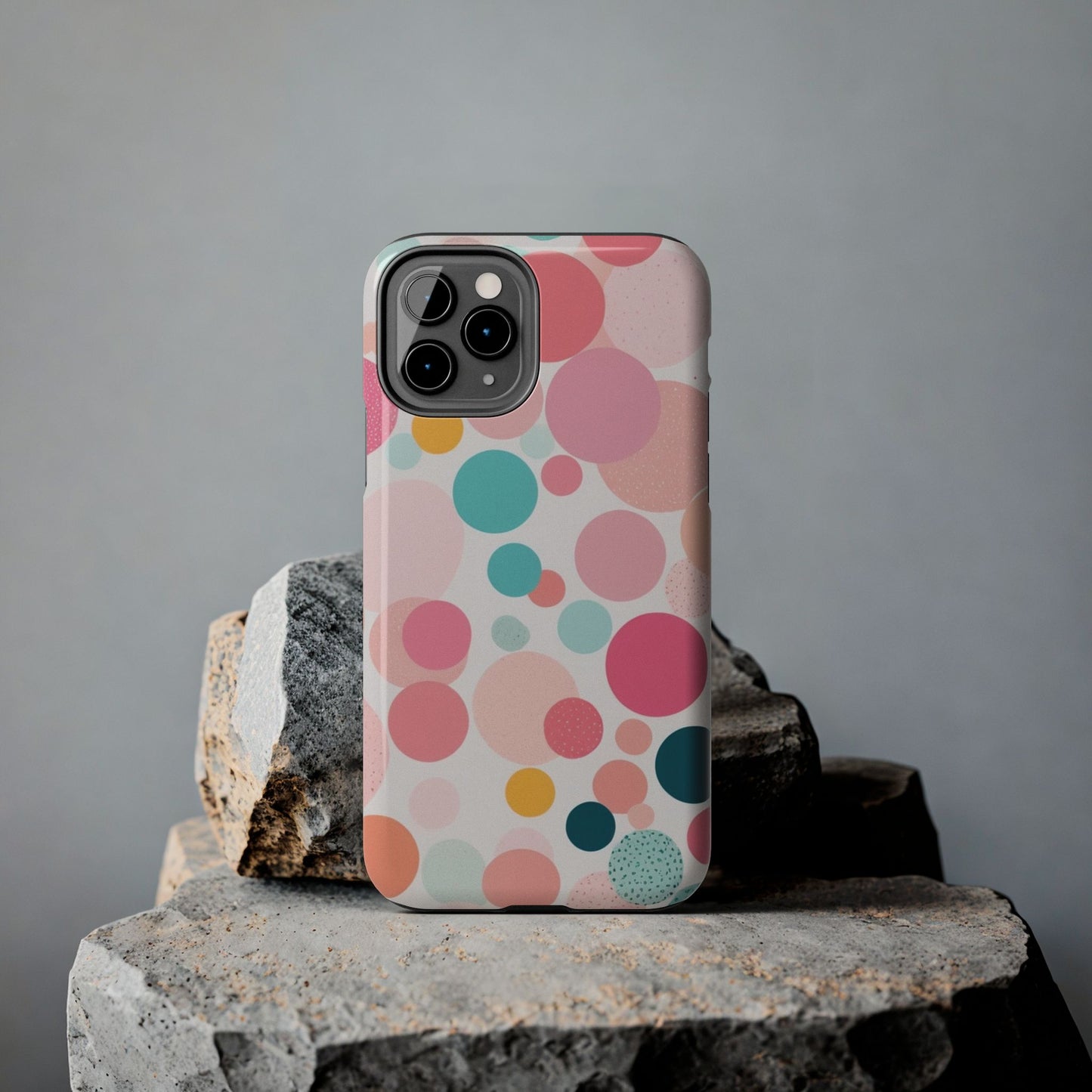 Pink Polka Dot Phone Case for iPhone 16 15 14 13 12 11 X 8 7 Samsung Galaxy S24 S23 S22 S21