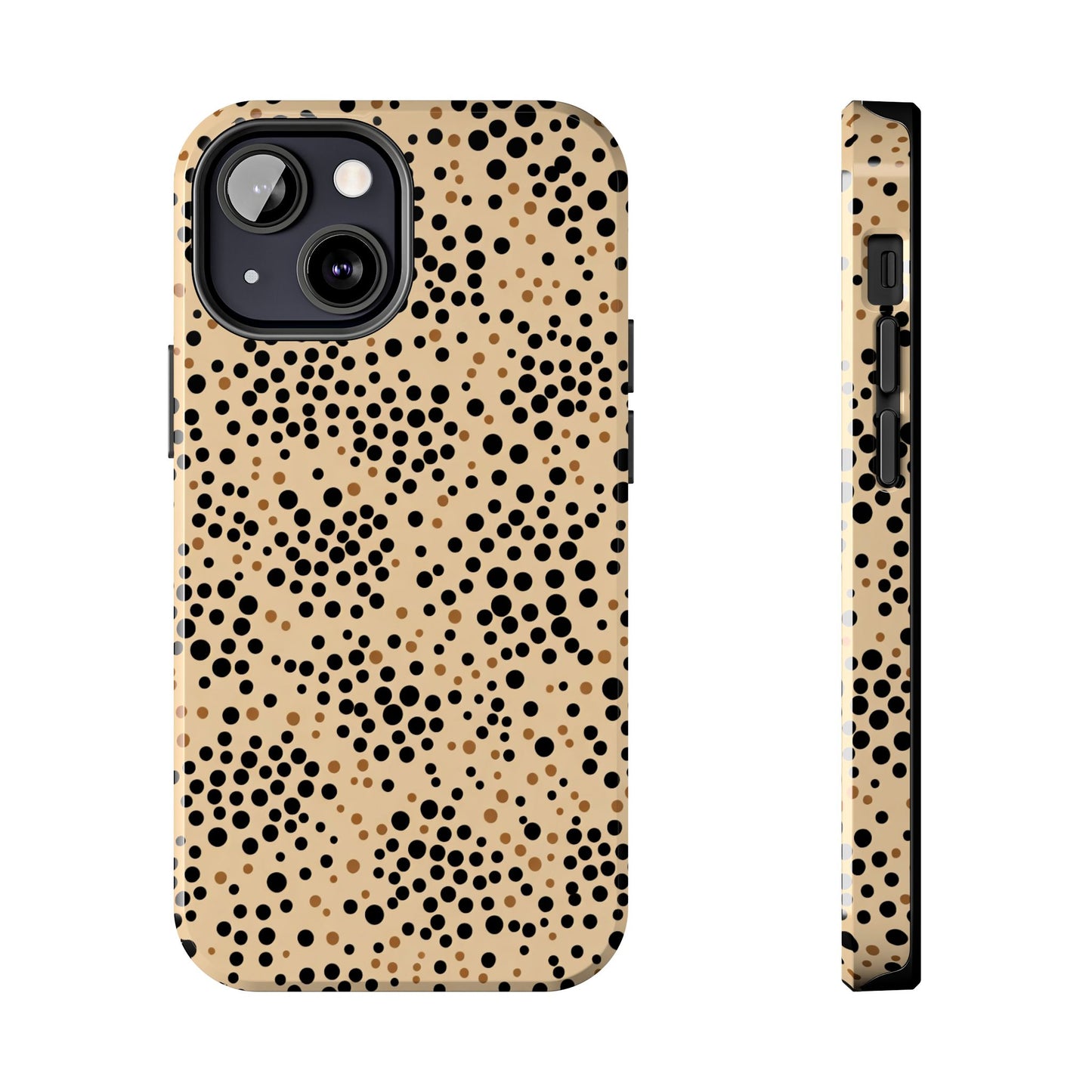 Tan and Black Dot Tough Phone Case