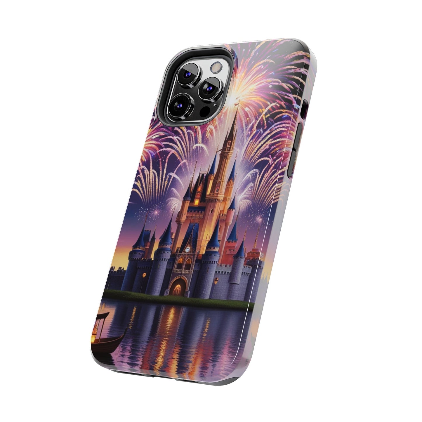 Magical Castle and Fireworks Tough Phone Case for iPhone 16 15 14 13 12 11 X 8 7 Samsung Galaxy S24 S23 S22 S21